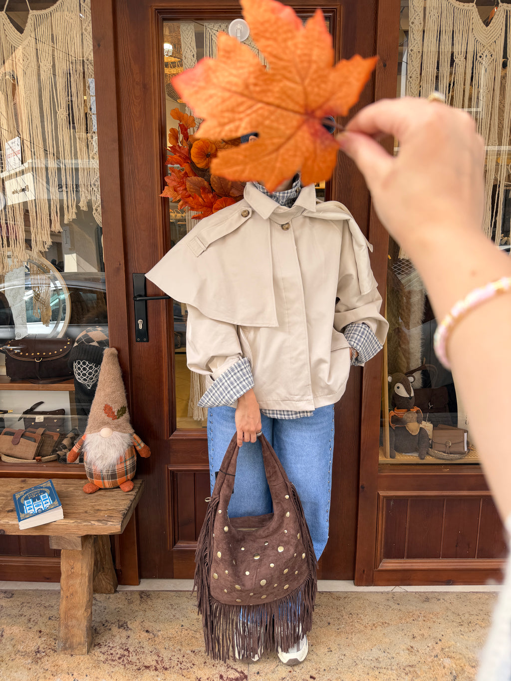 Sac shopper à frange porter épaule