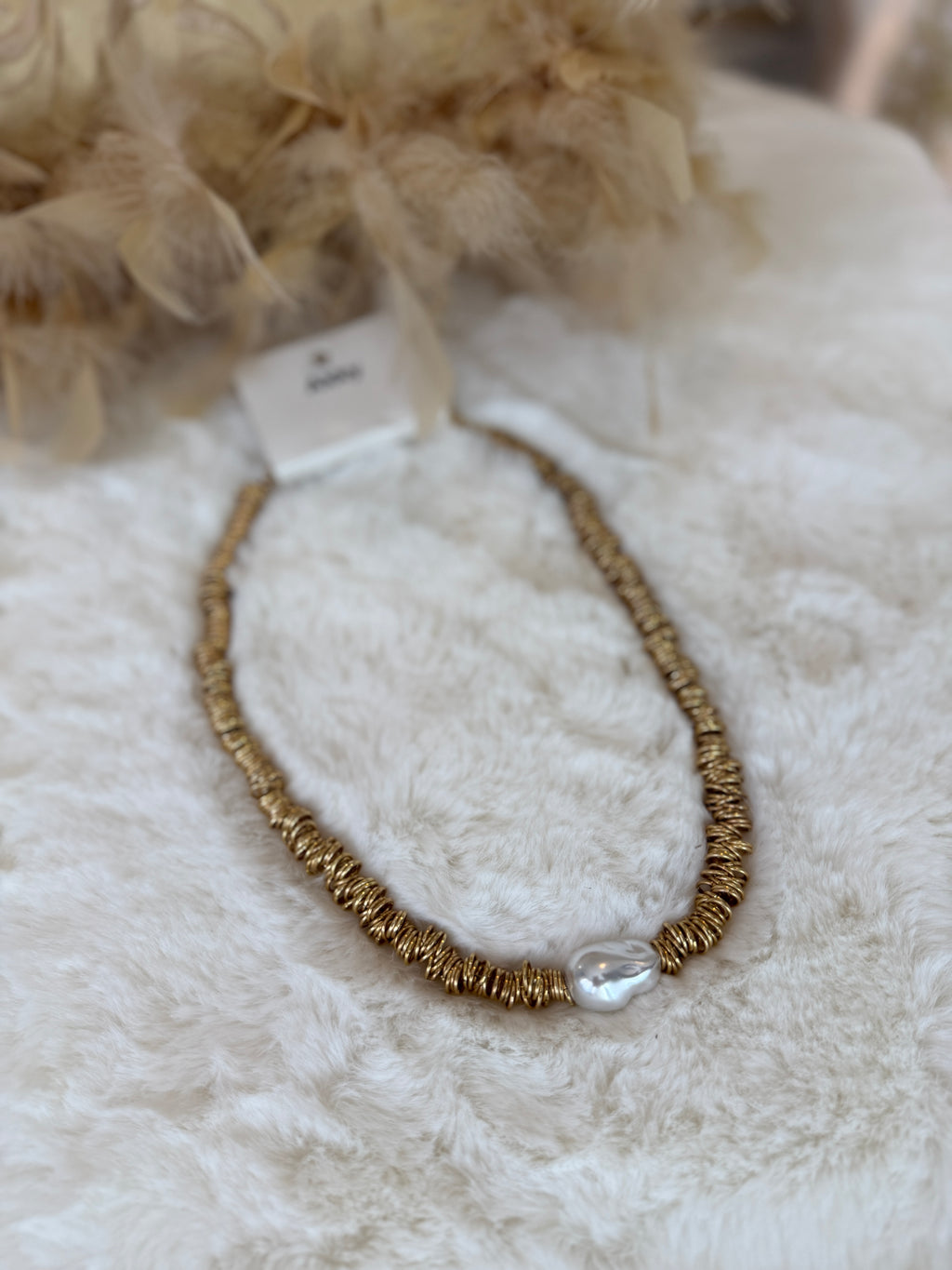 Collier perle acier inoxydable