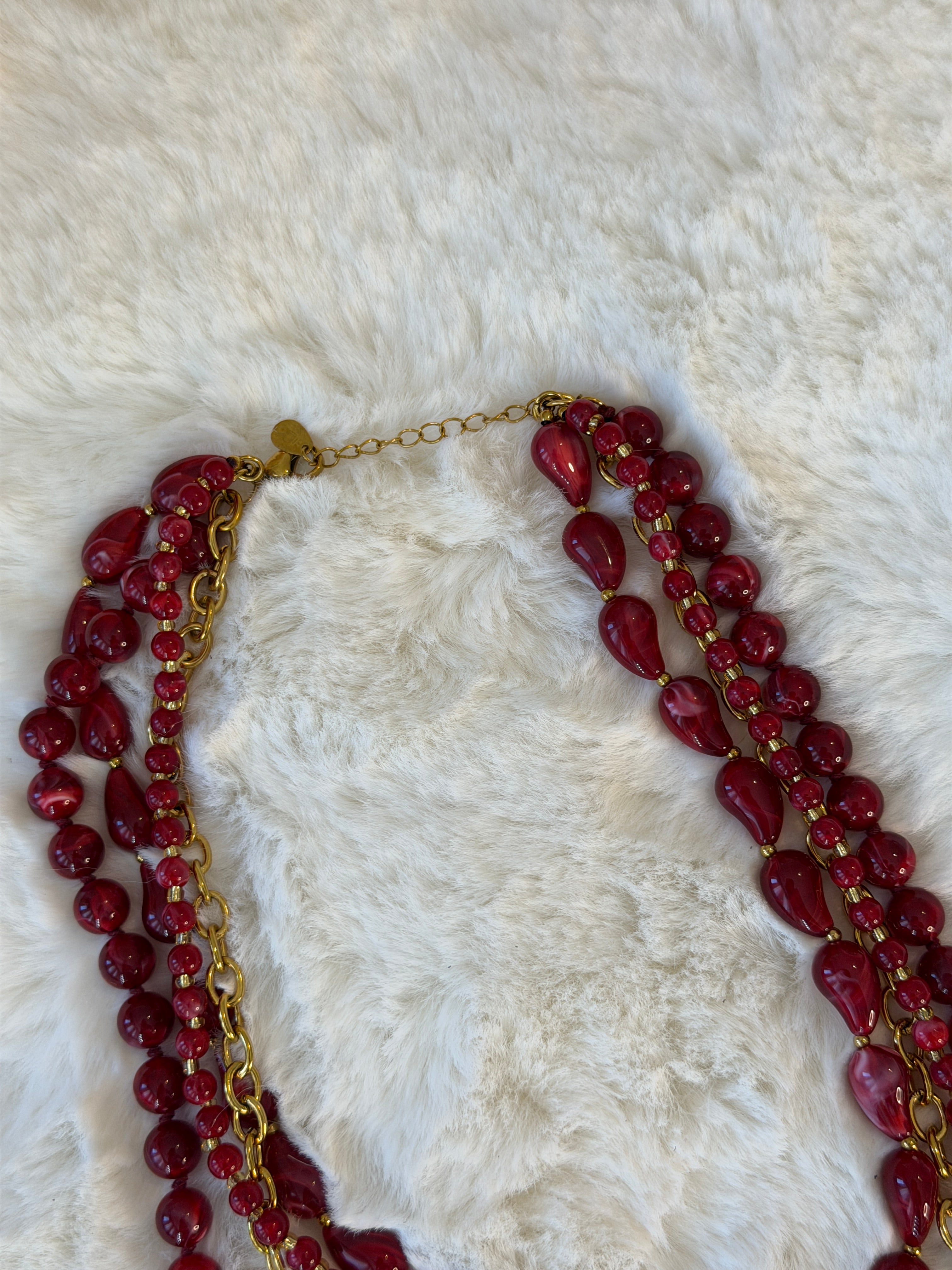 Collier corail médaillon