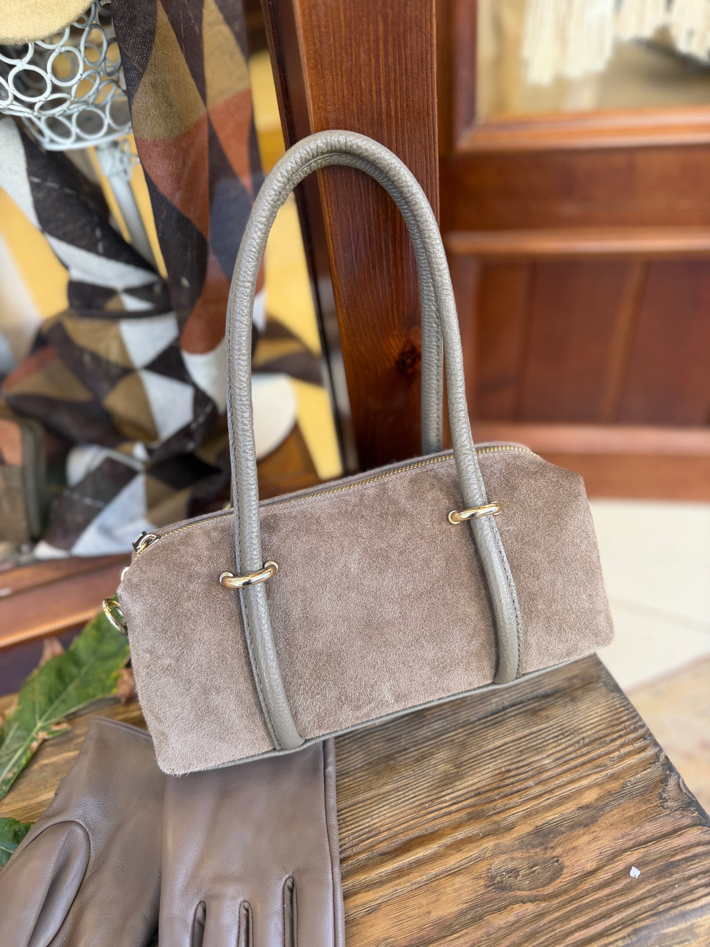 Sac en veritable cuir renversé