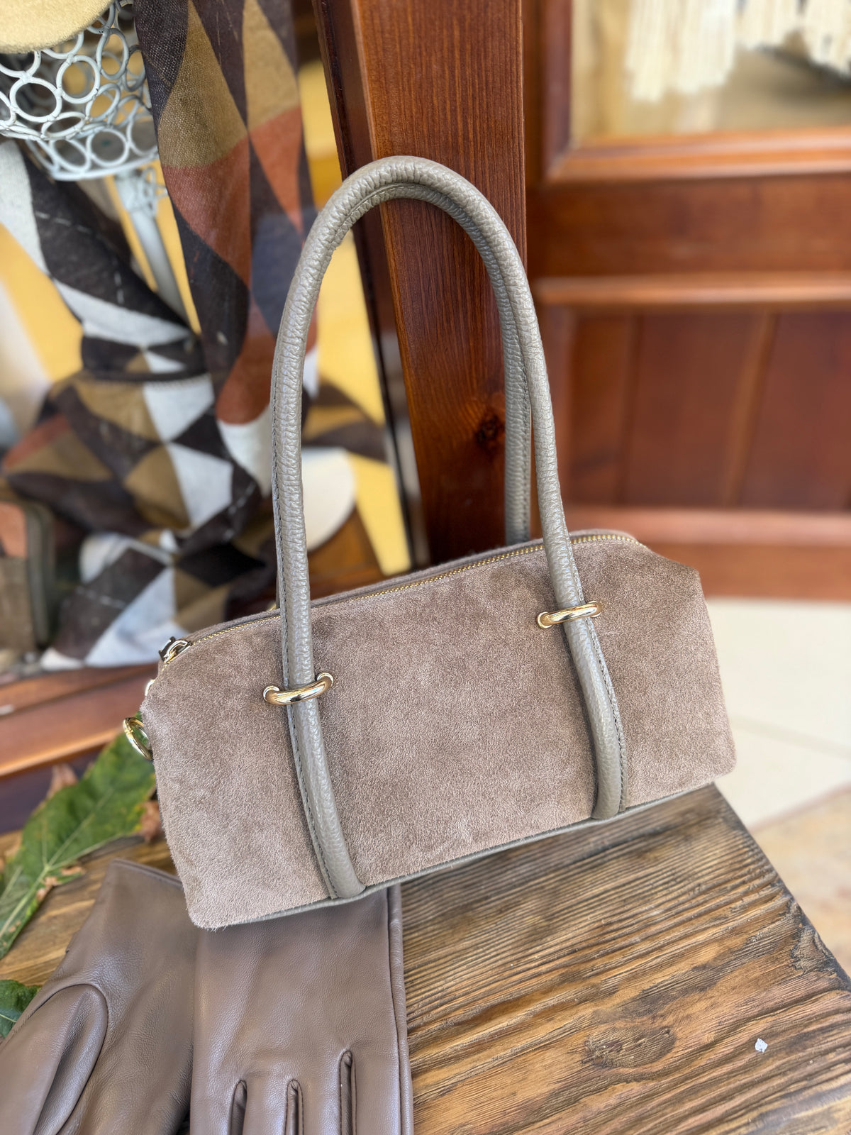 Sac en veritable cuir renversé