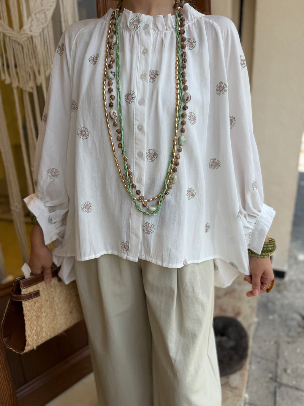 Chemise Fluide Broderie Marguerite