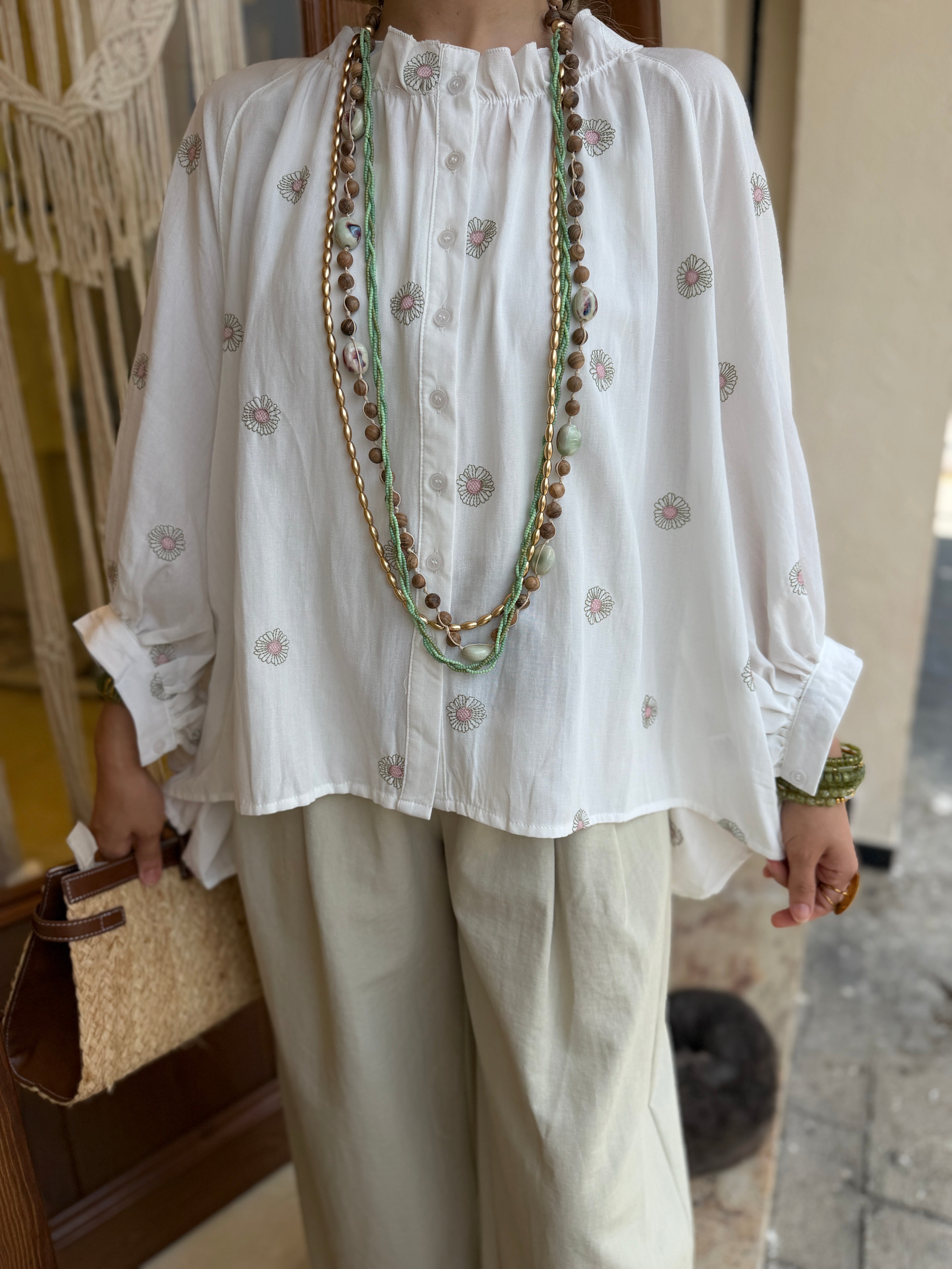 Chemise Fluide Broderie Marguerite