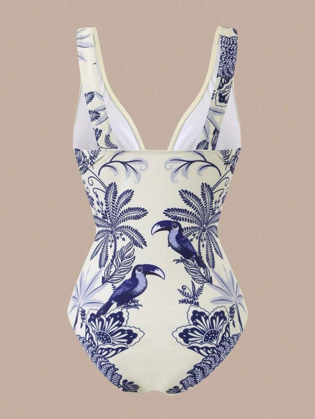 Maillot de bain imprimé 3 pièces avec jupe et pantalon
