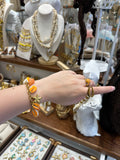 Bracelet Charms Coquillages Orange