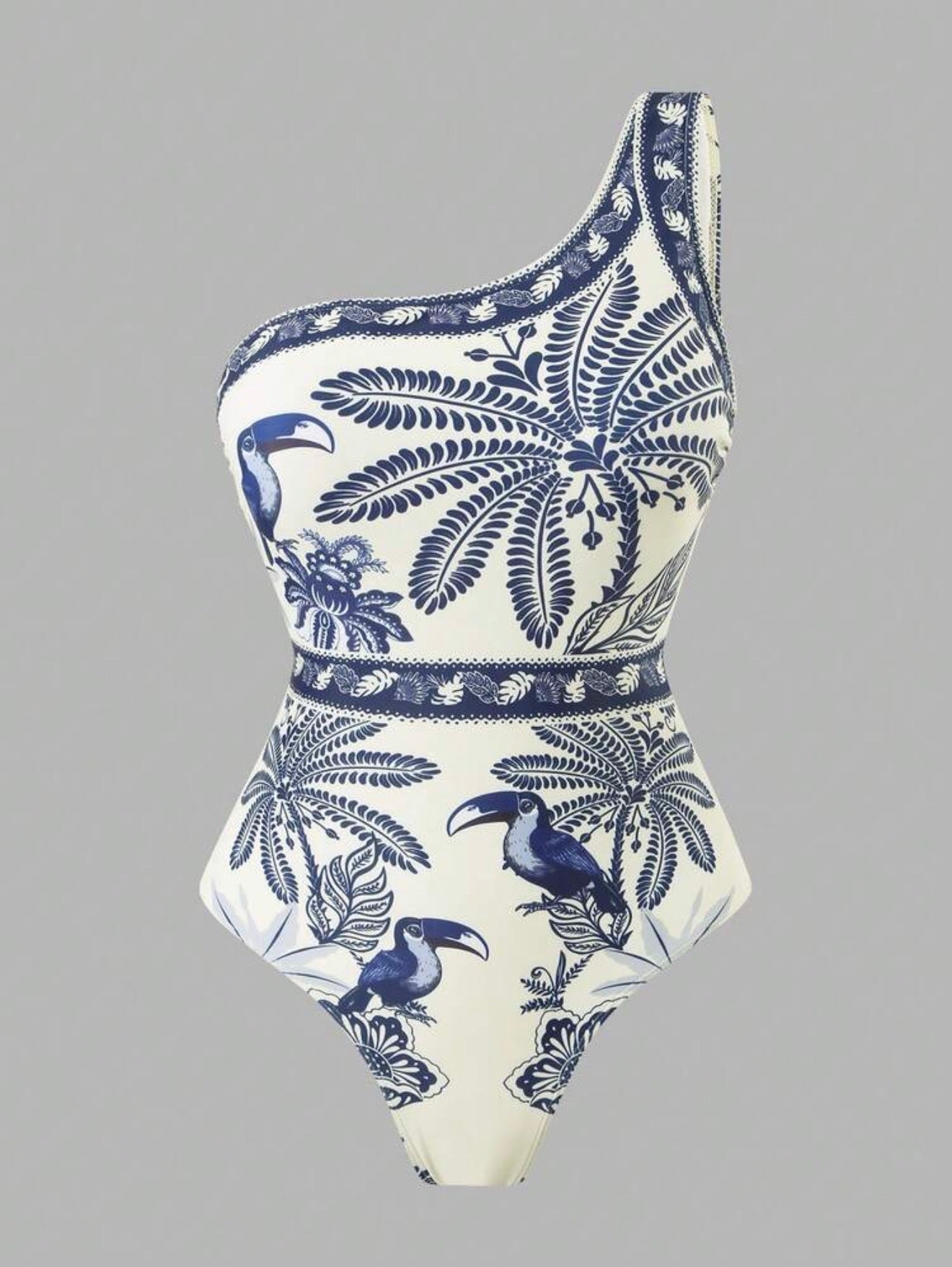Maillot de bain une pièce palmier avec jupe longue