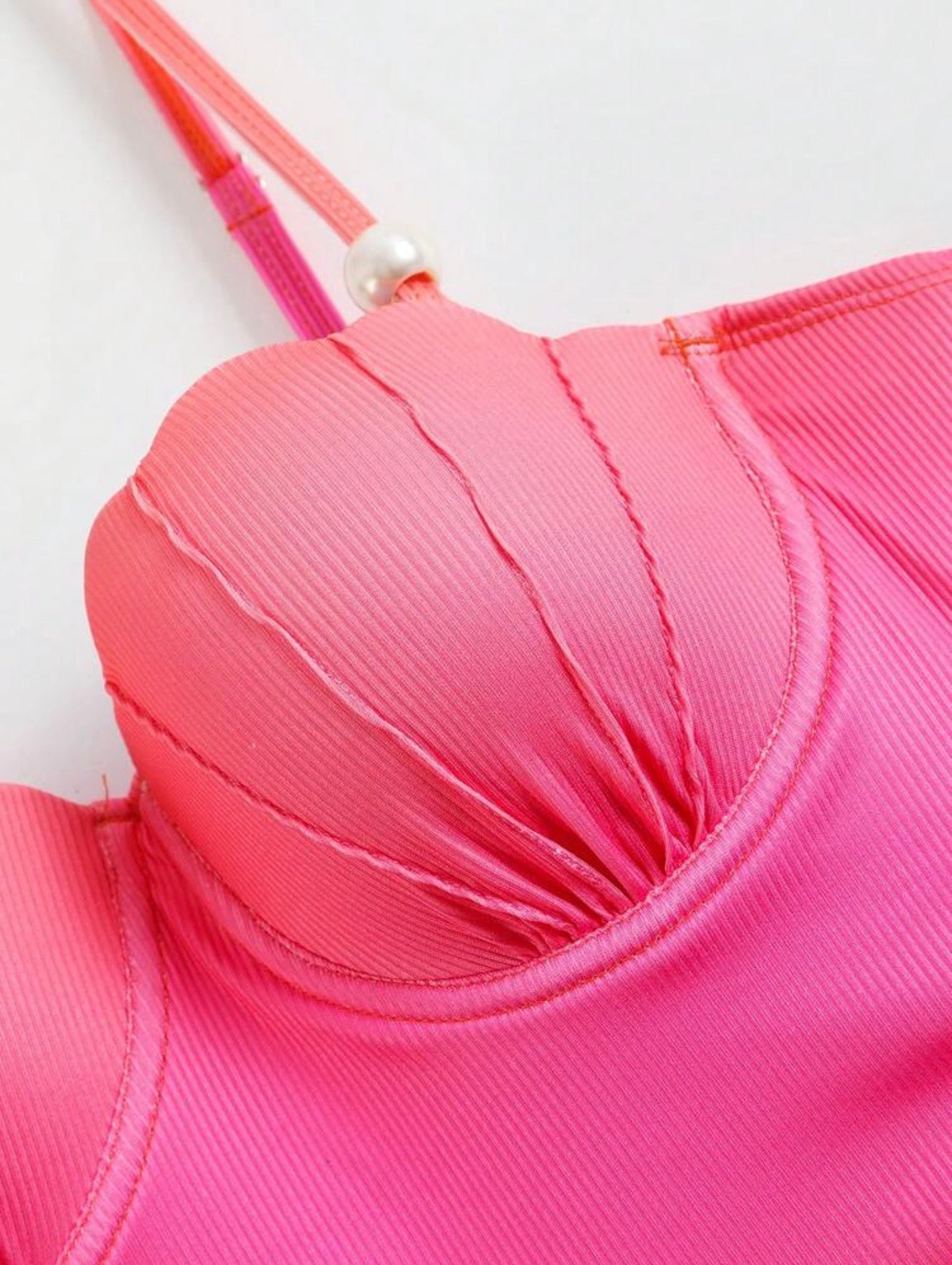 Maillot de Bain Coquille Dégradé une Pièce avec Paréo