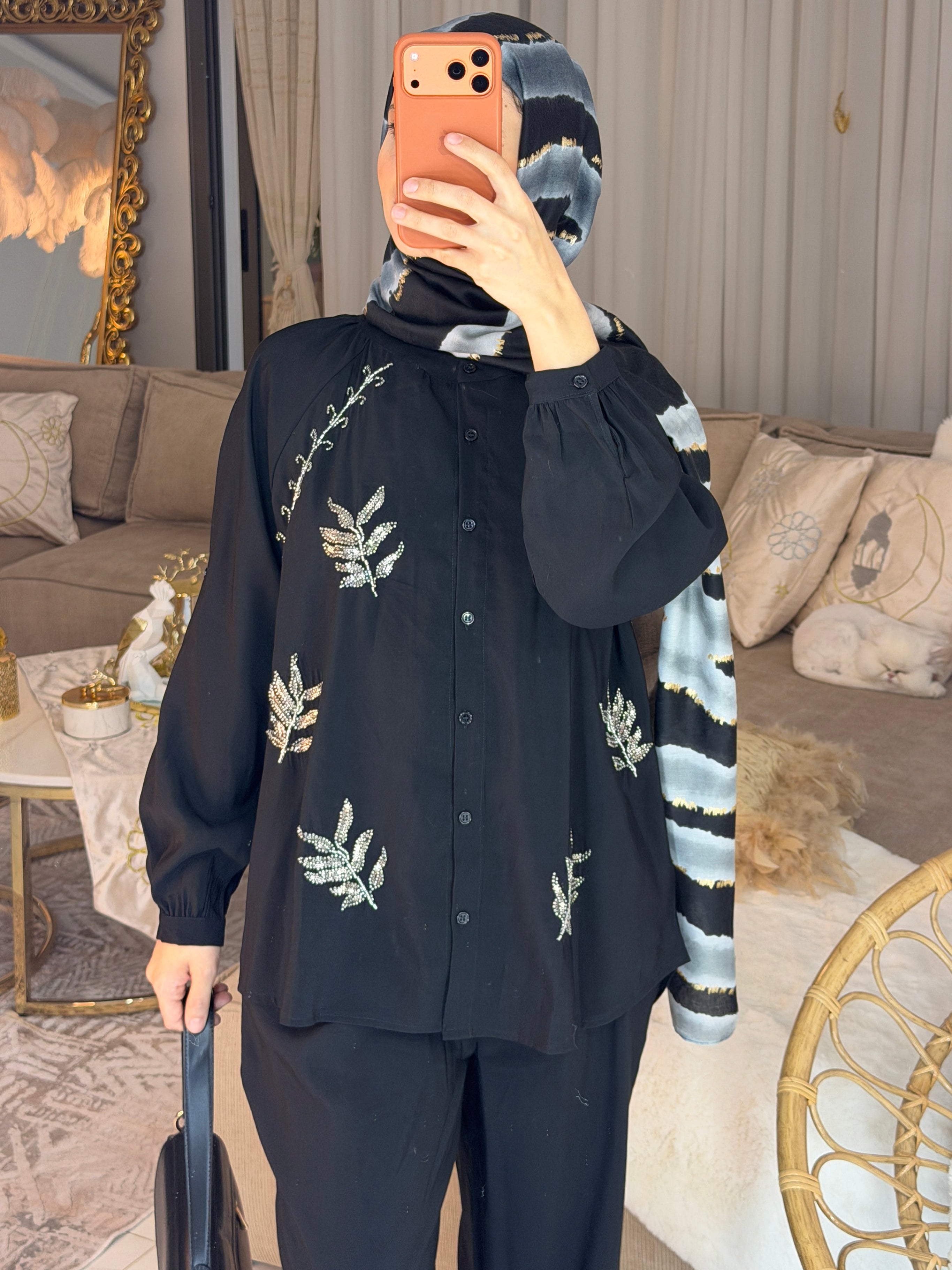 Ensemble perlé premium 90% rayonne