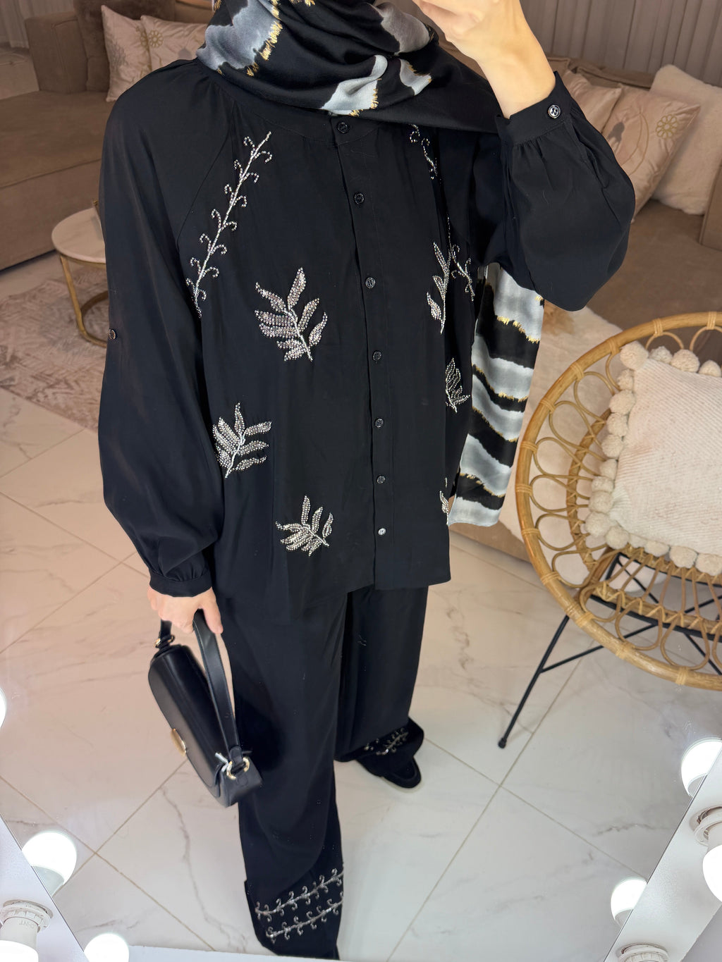 Ensemble perlé premium 90% rayonne