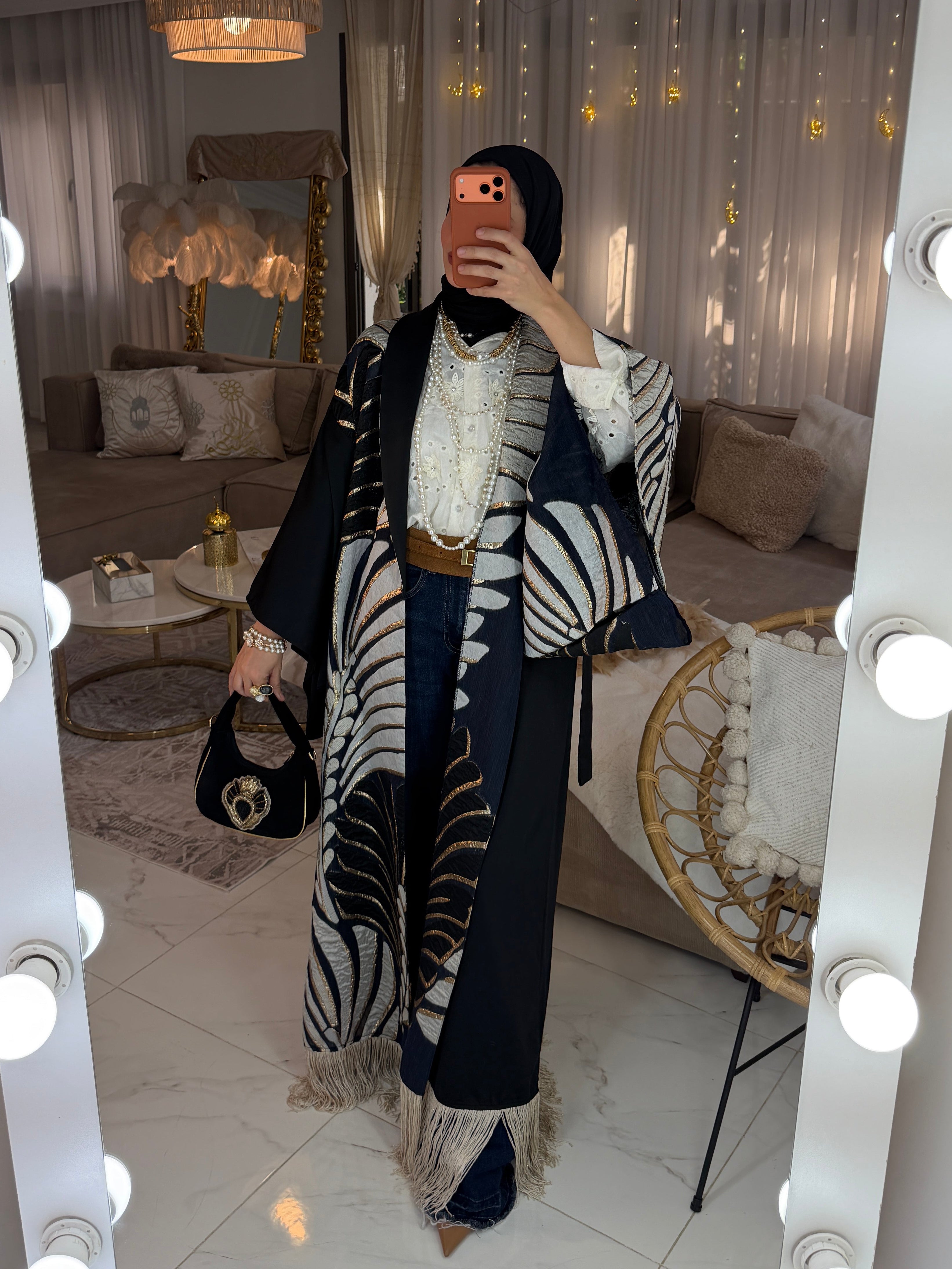 Abaya luxury jacquard