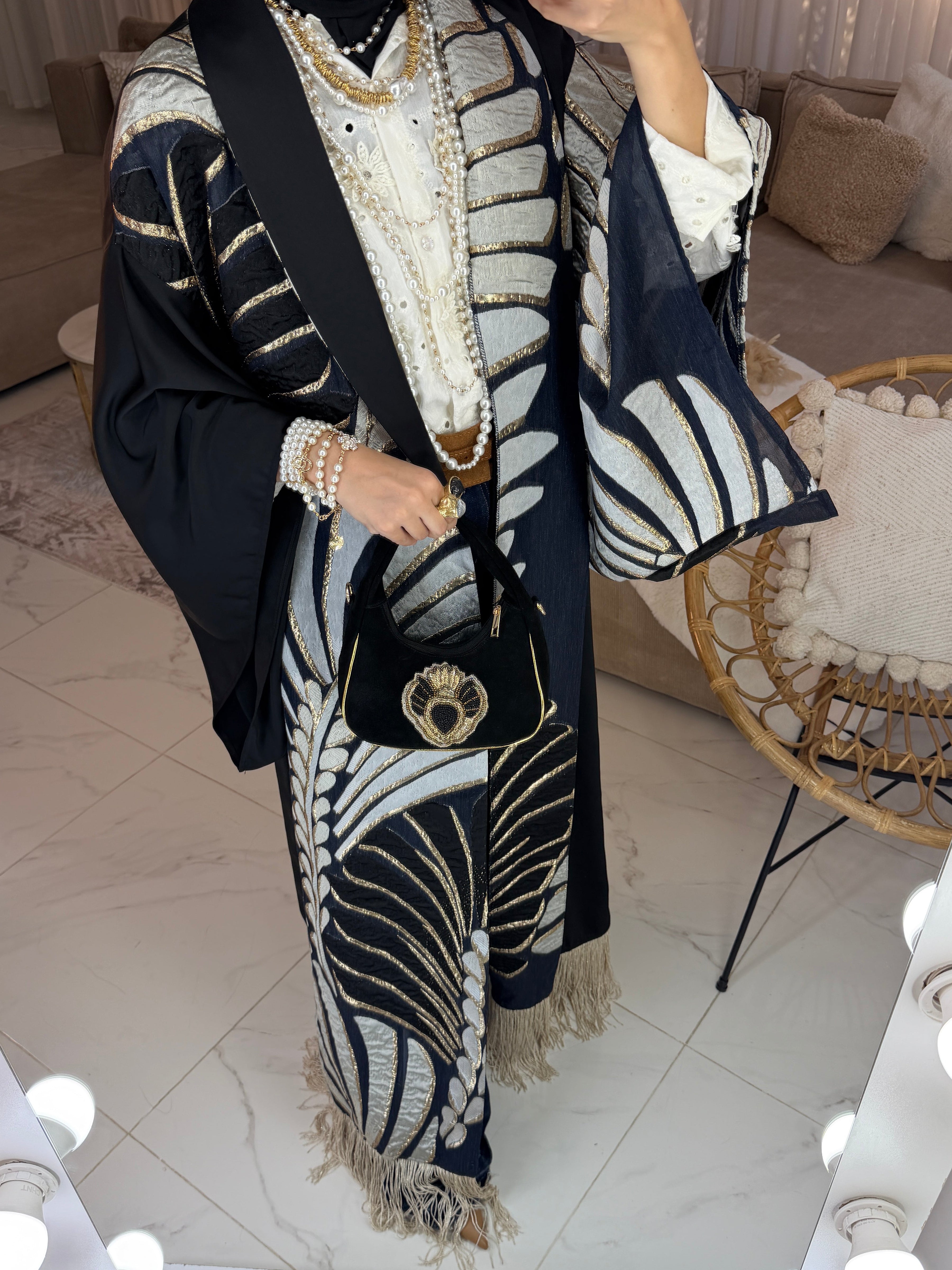 Abaya luxury jacquard
