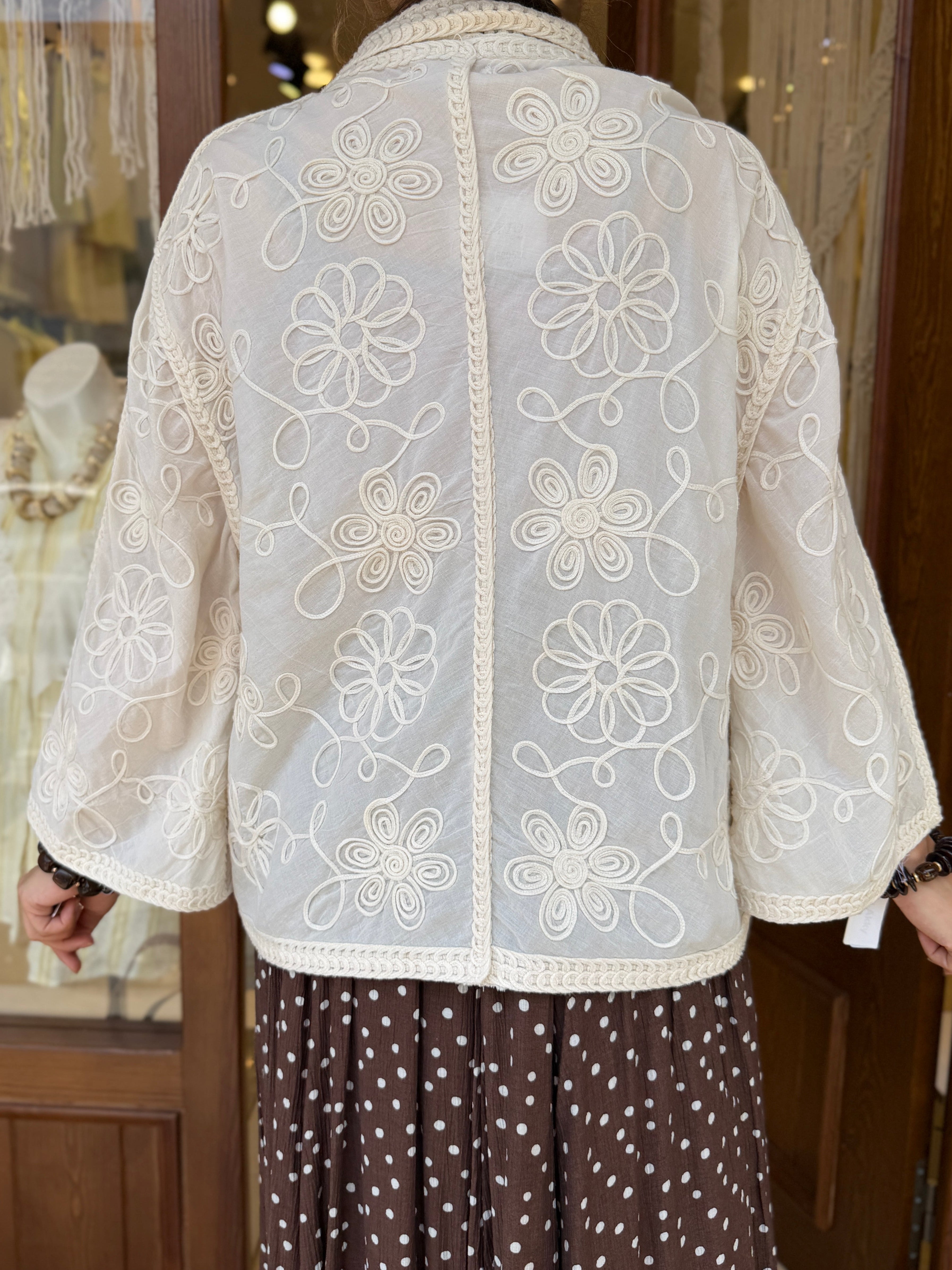 Chemise en Coton Broderie Florale