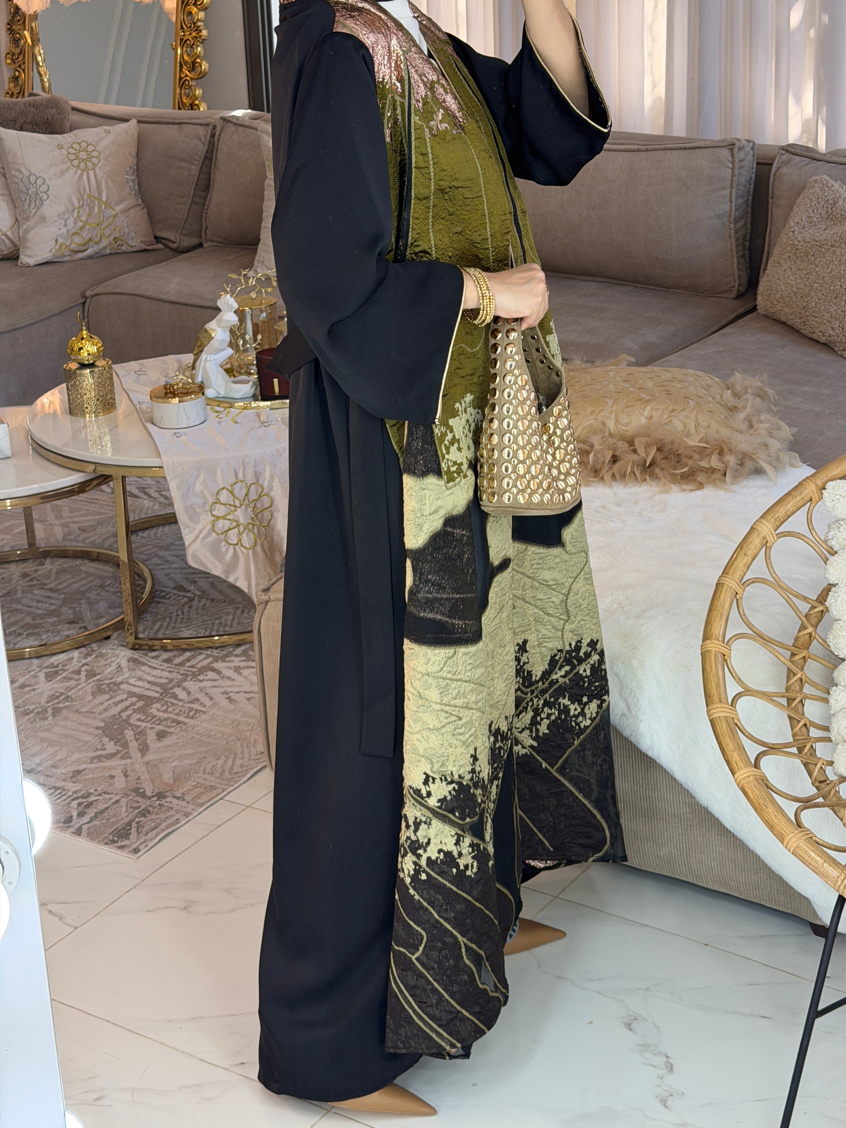 Abaya satin jacquard