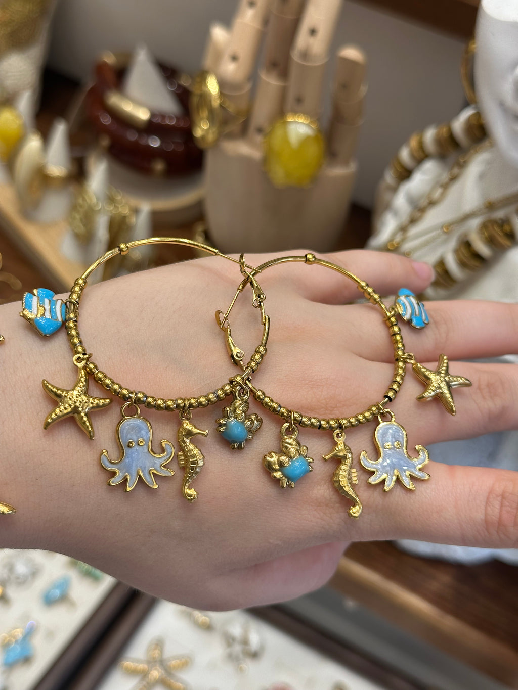 Créoles Charms Méditerranéen Bleu