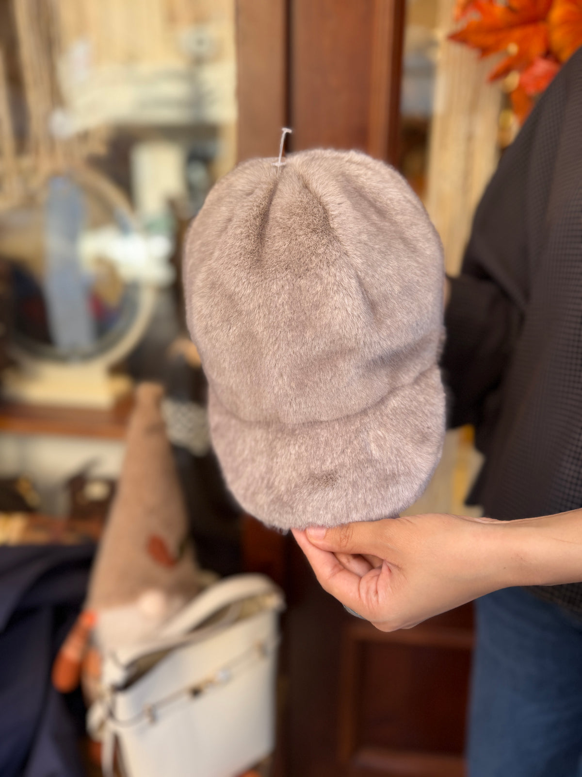 Béret entièrement fourrure ajustable