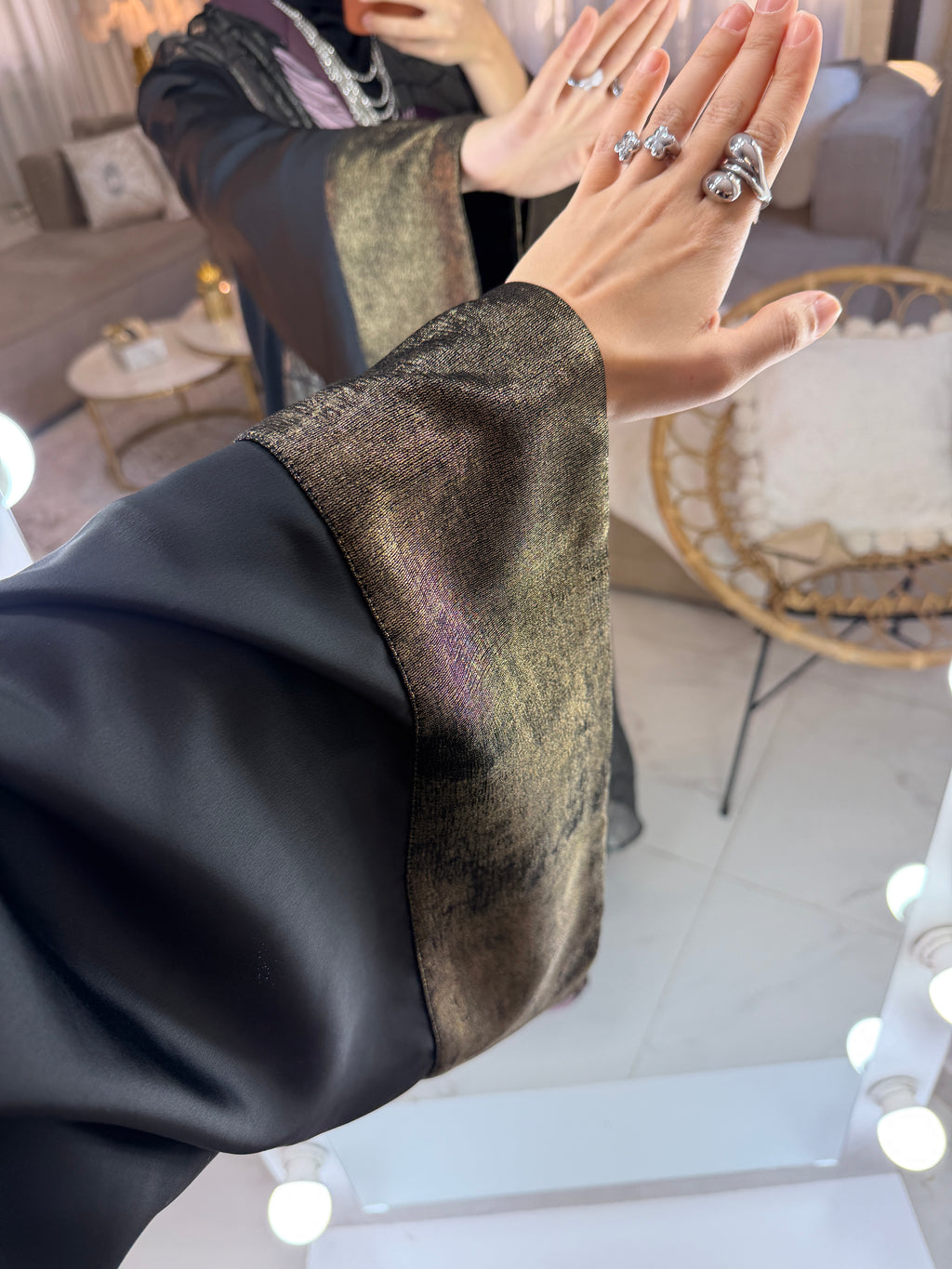 Abaya broderie florale