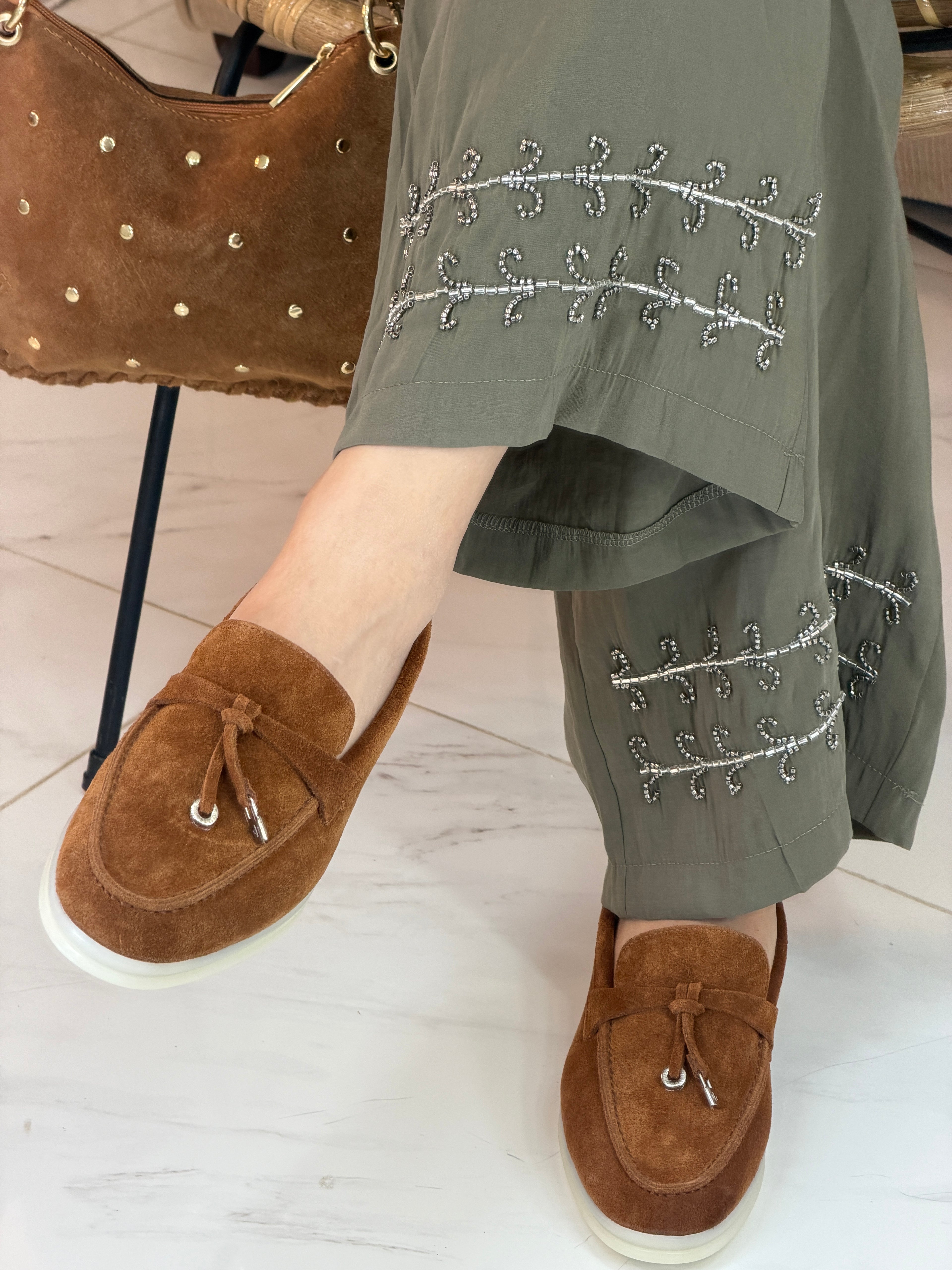 Moccasin en veritable cuir de veau