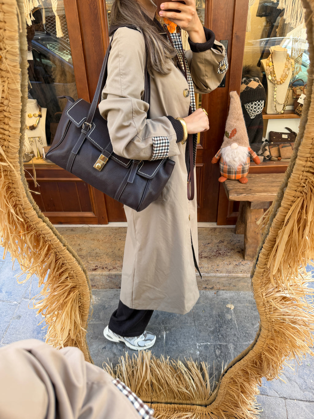 Sac shopper porté épaule