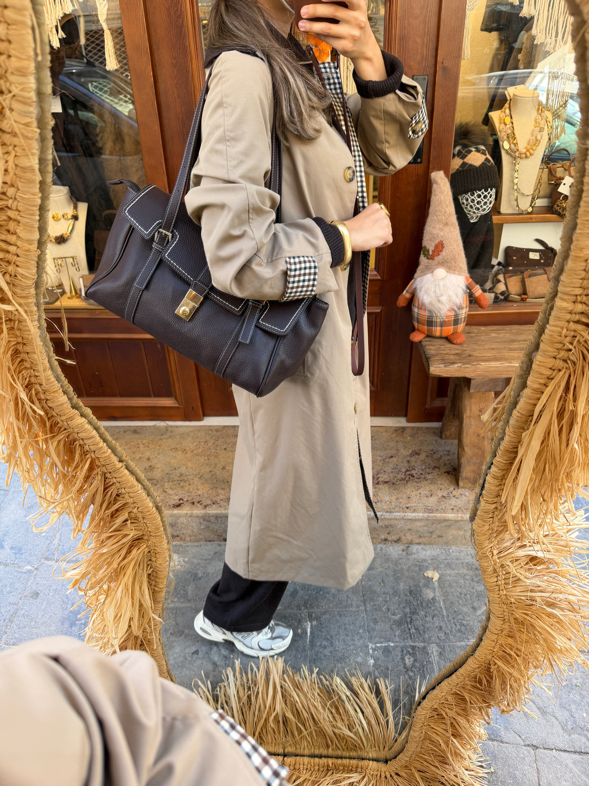 Sac shopper porté épaule