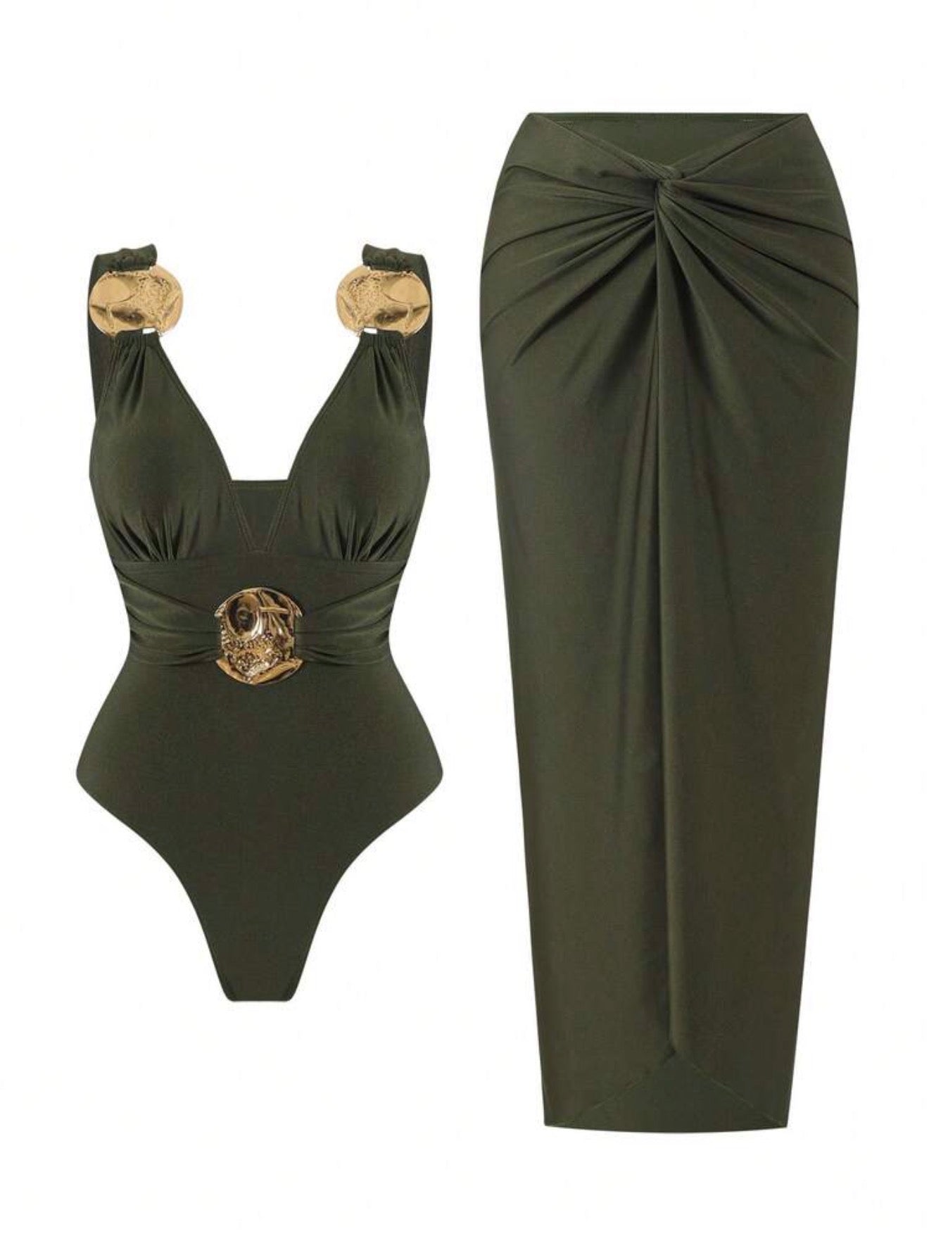 Maillot de bain une pièce avec paréo élégant
