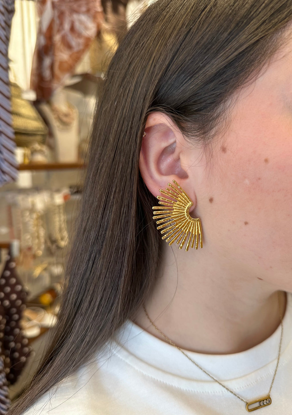 Boucles d’oreilles Déesse Dorée