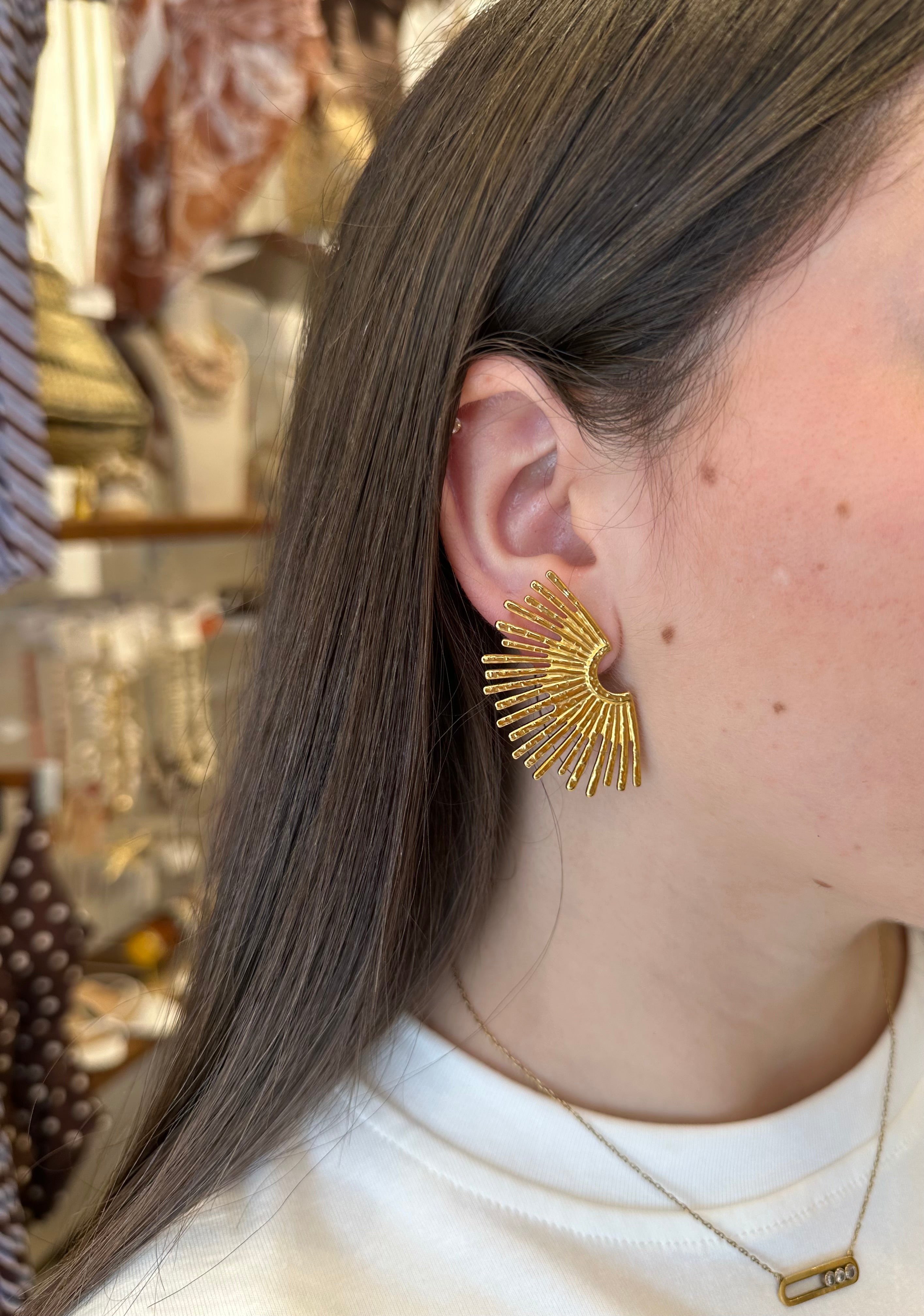 Boucles d’oreilles Déesse Dorée