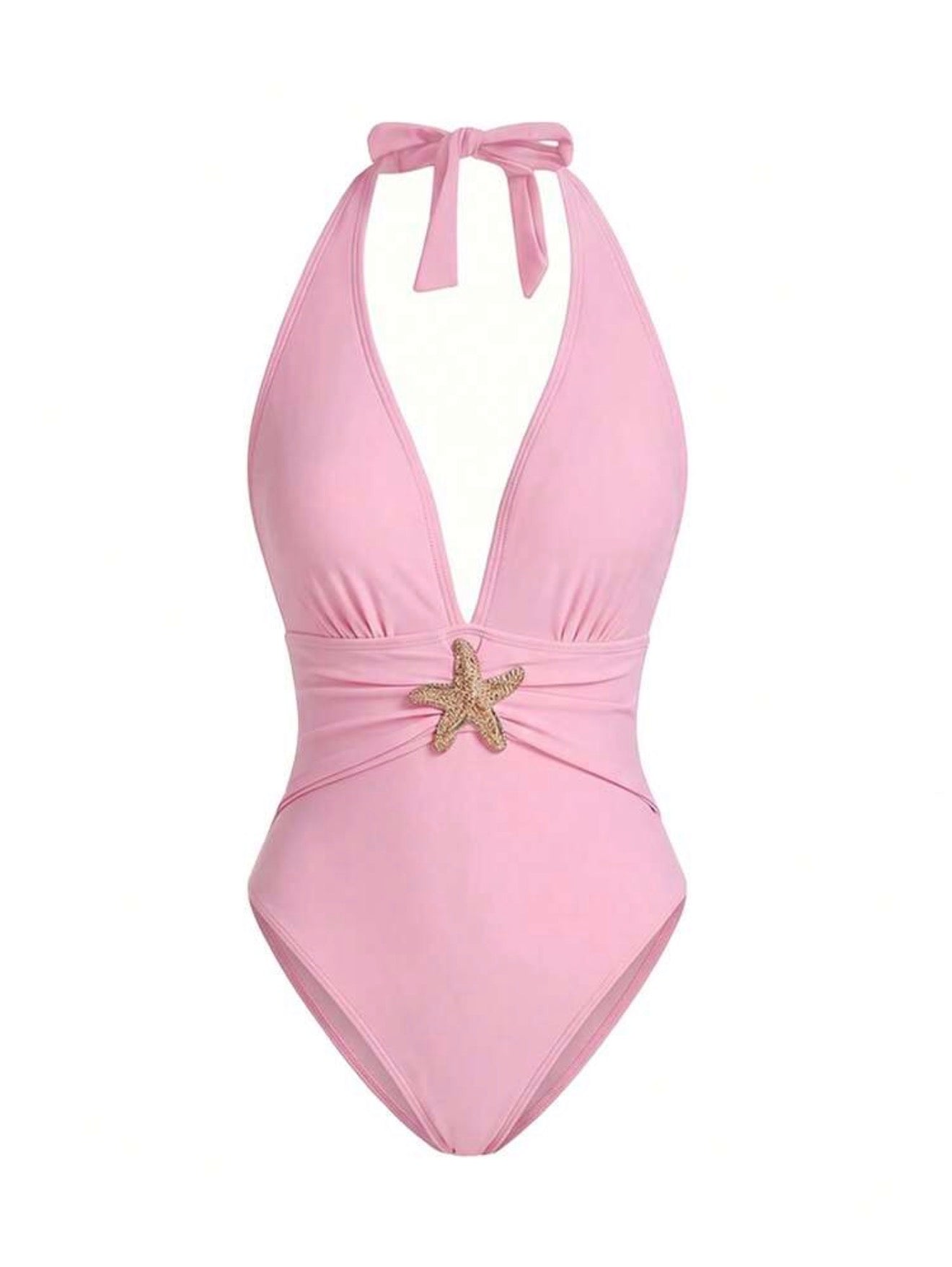 Maillot de Bain une Pièce Étoile de Mer avec Paréo