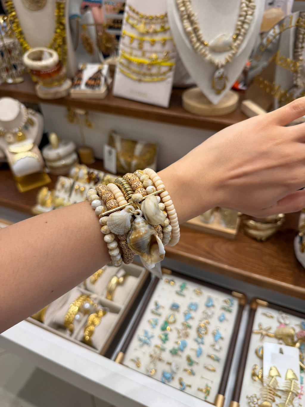 Ensemble Bracelets Coquillages et Perles