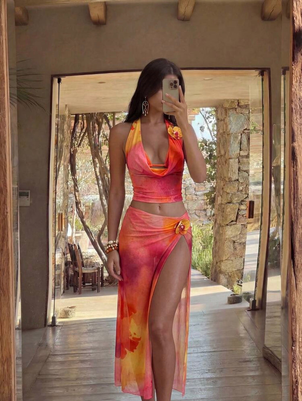 Maillot de bain orchidée 3 pièces