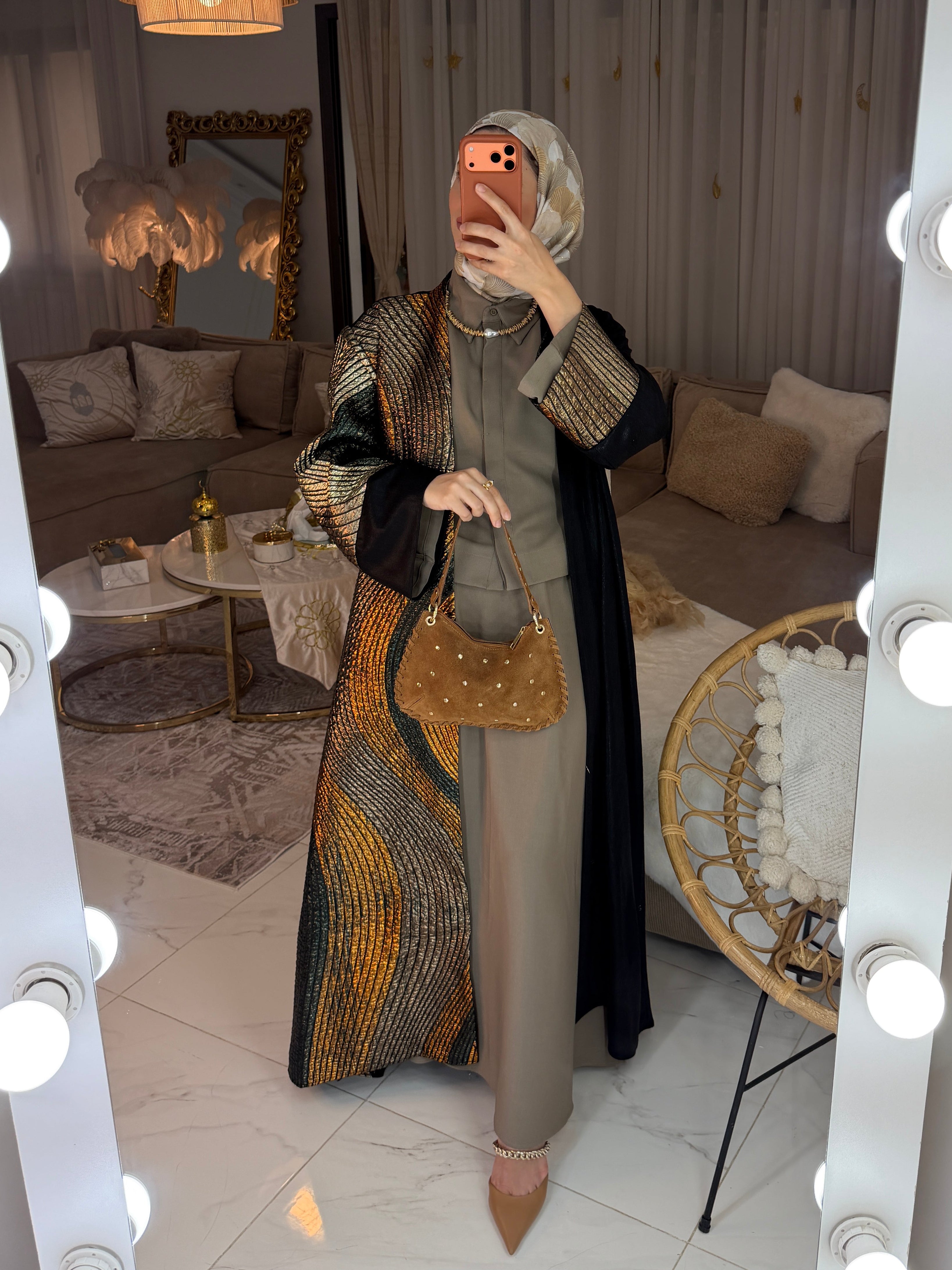Abaya galaxy jacquard