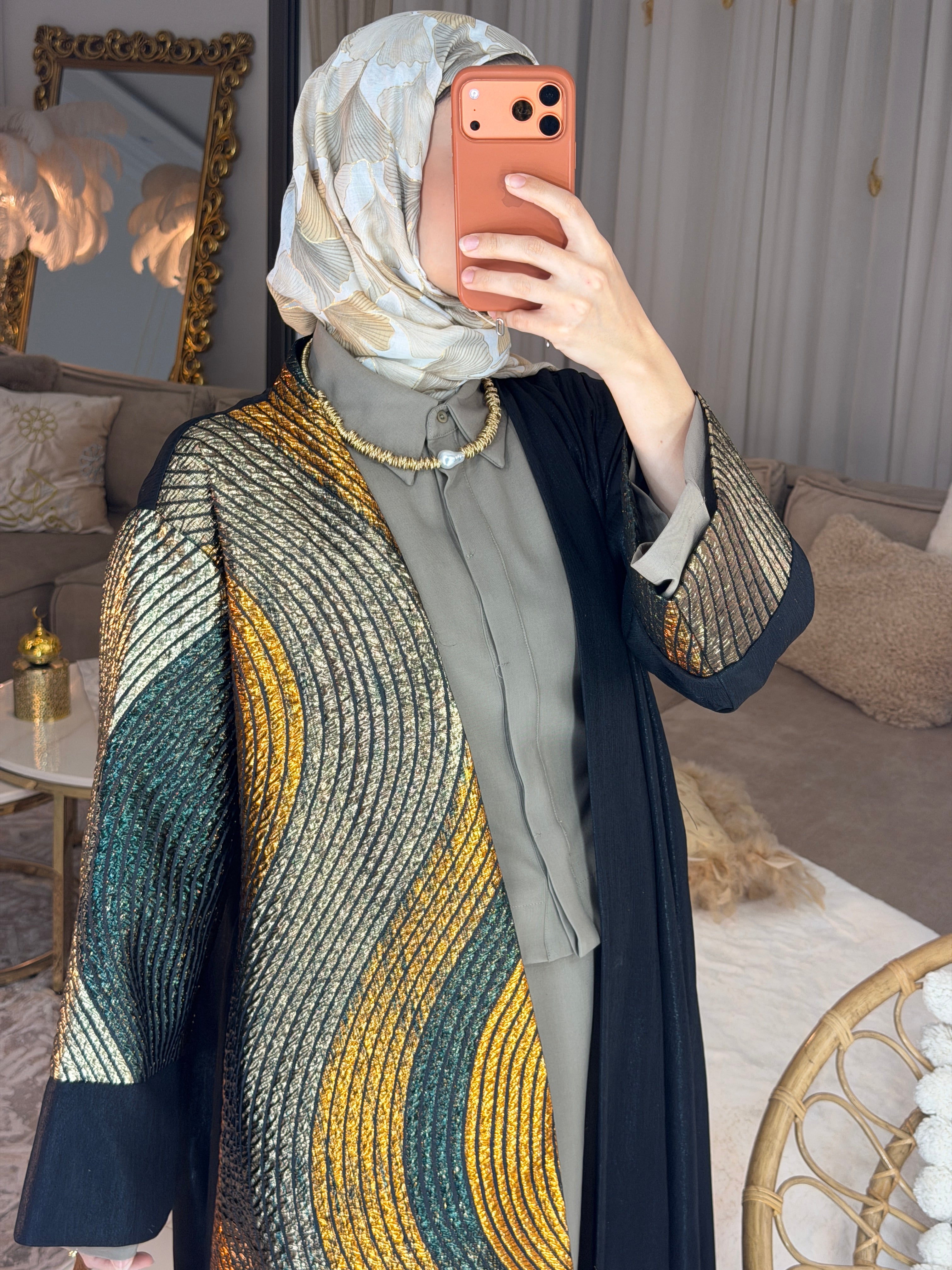 Abaya galaxy jacquard