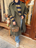 Trench-coat long coupe cape