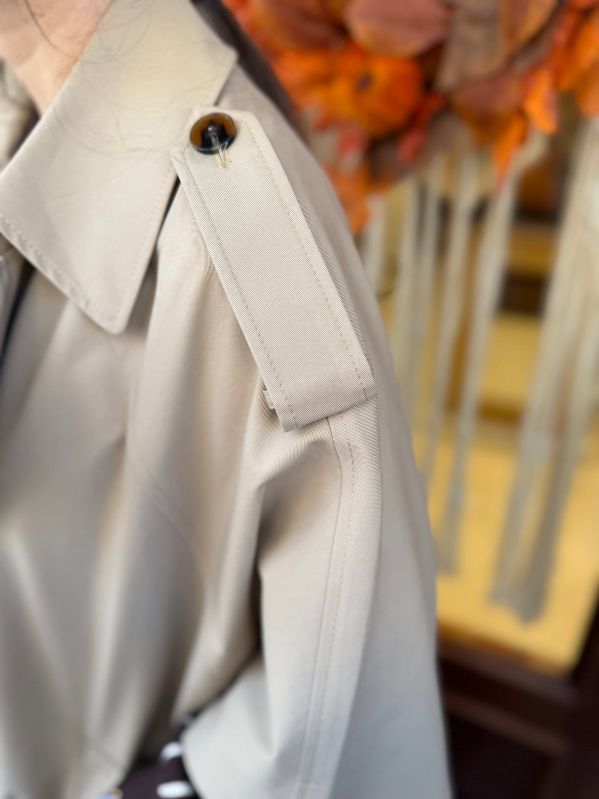 Trench-coat long coupe cape