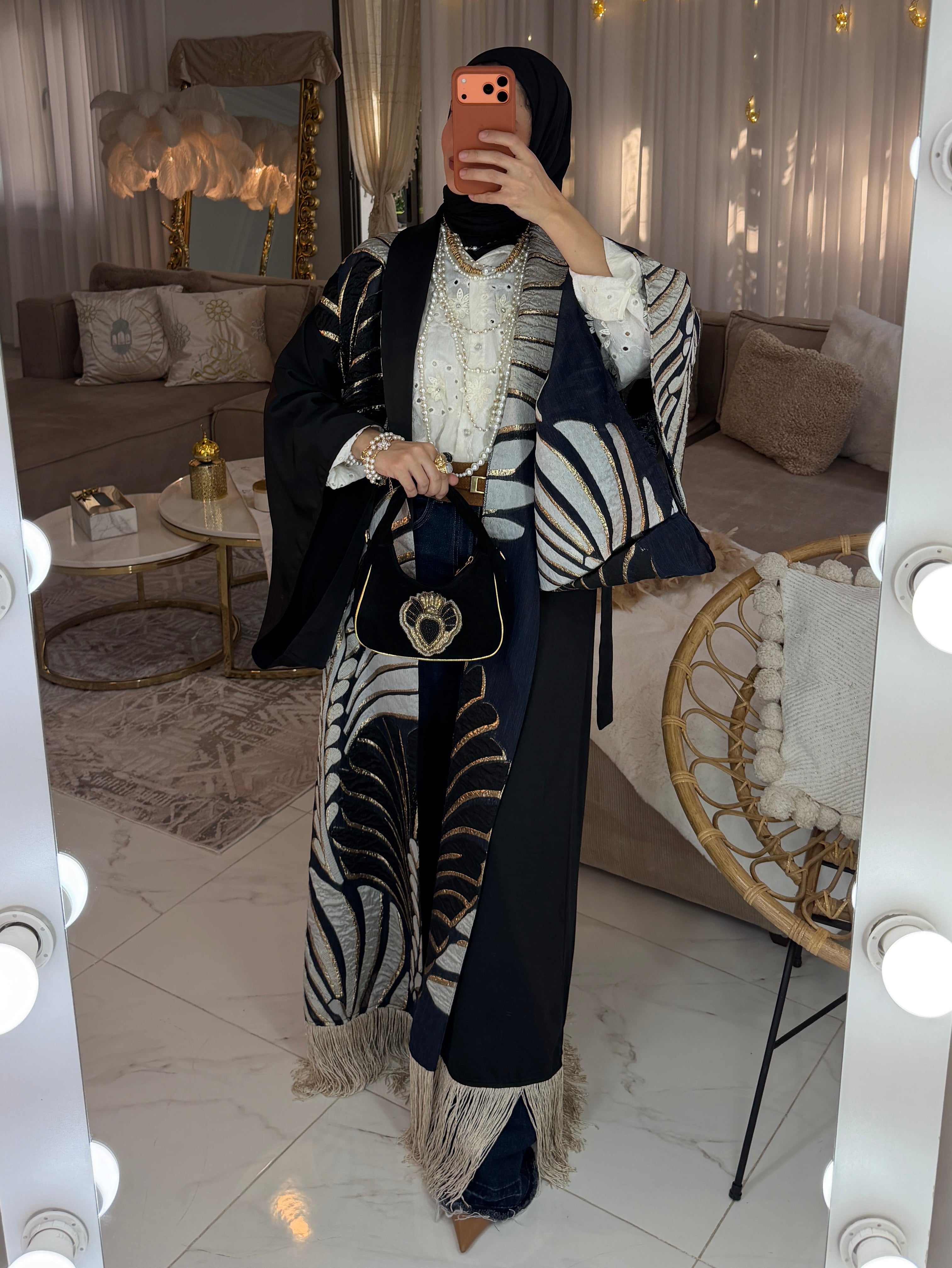 Abaya luxury jacquard