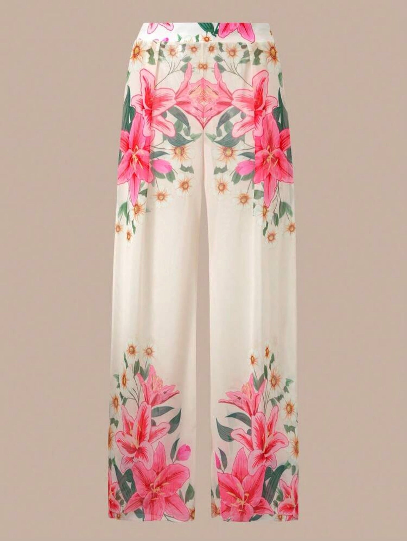 Maillot de bain 3 pièces avec jupe et pantalon imprimé floral