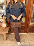 Trench-coat à carreaux reversible double face