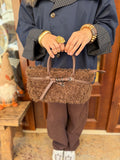 Sac à main effet mouton avec bandoulière