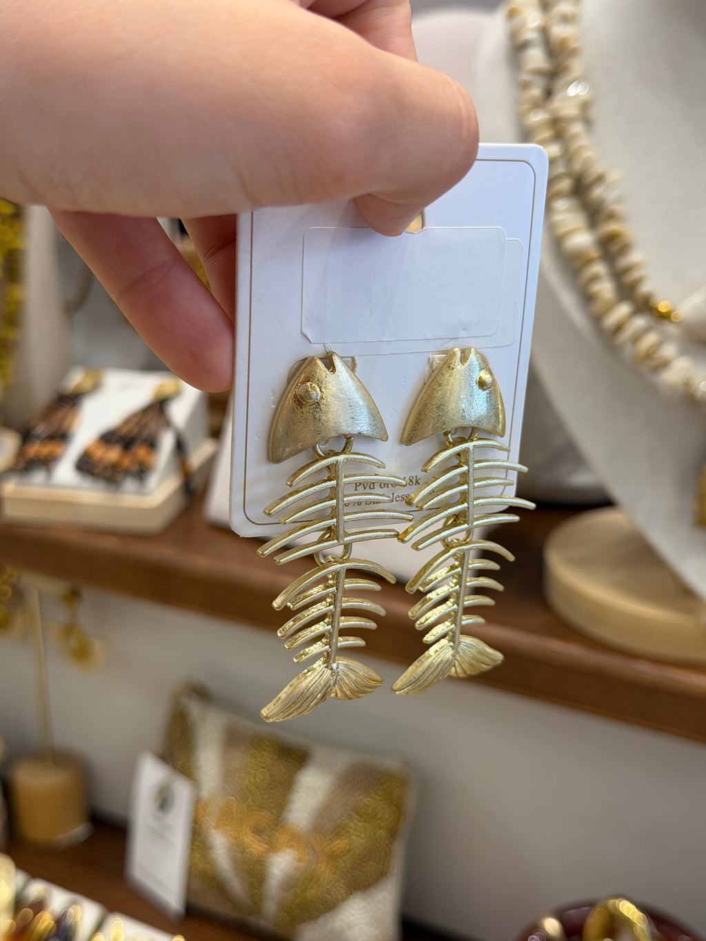 Boucles d’Oreilles Poisson Doré Stateme