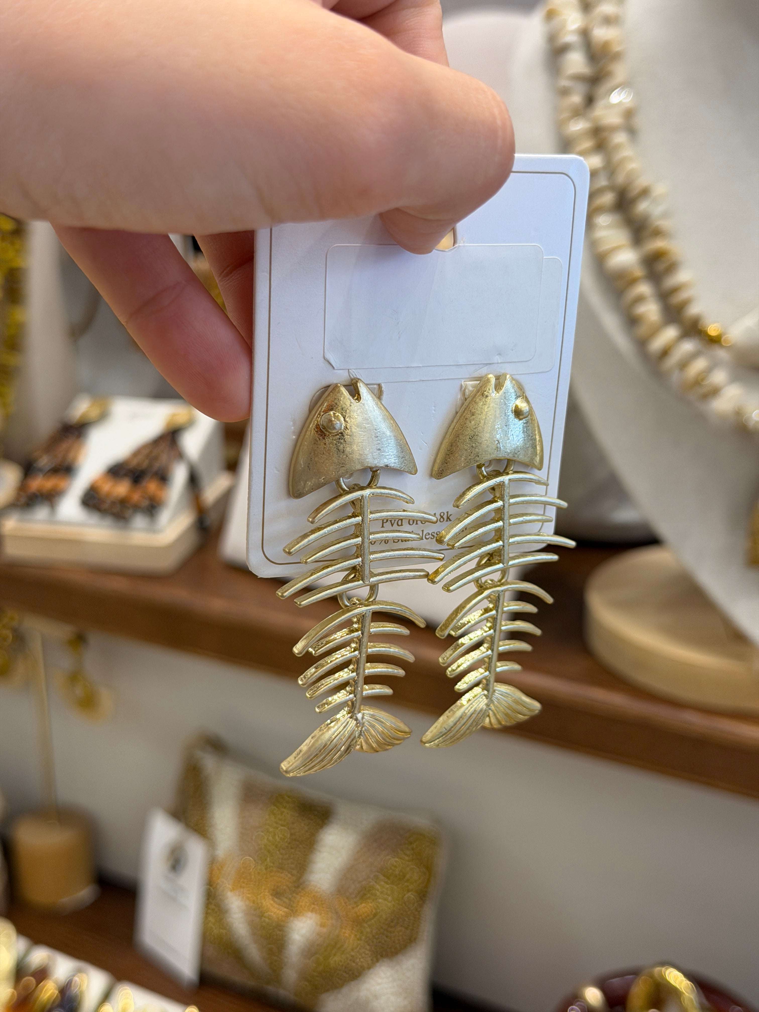 Boucles d’Oreilles Poisson Doré Stateme