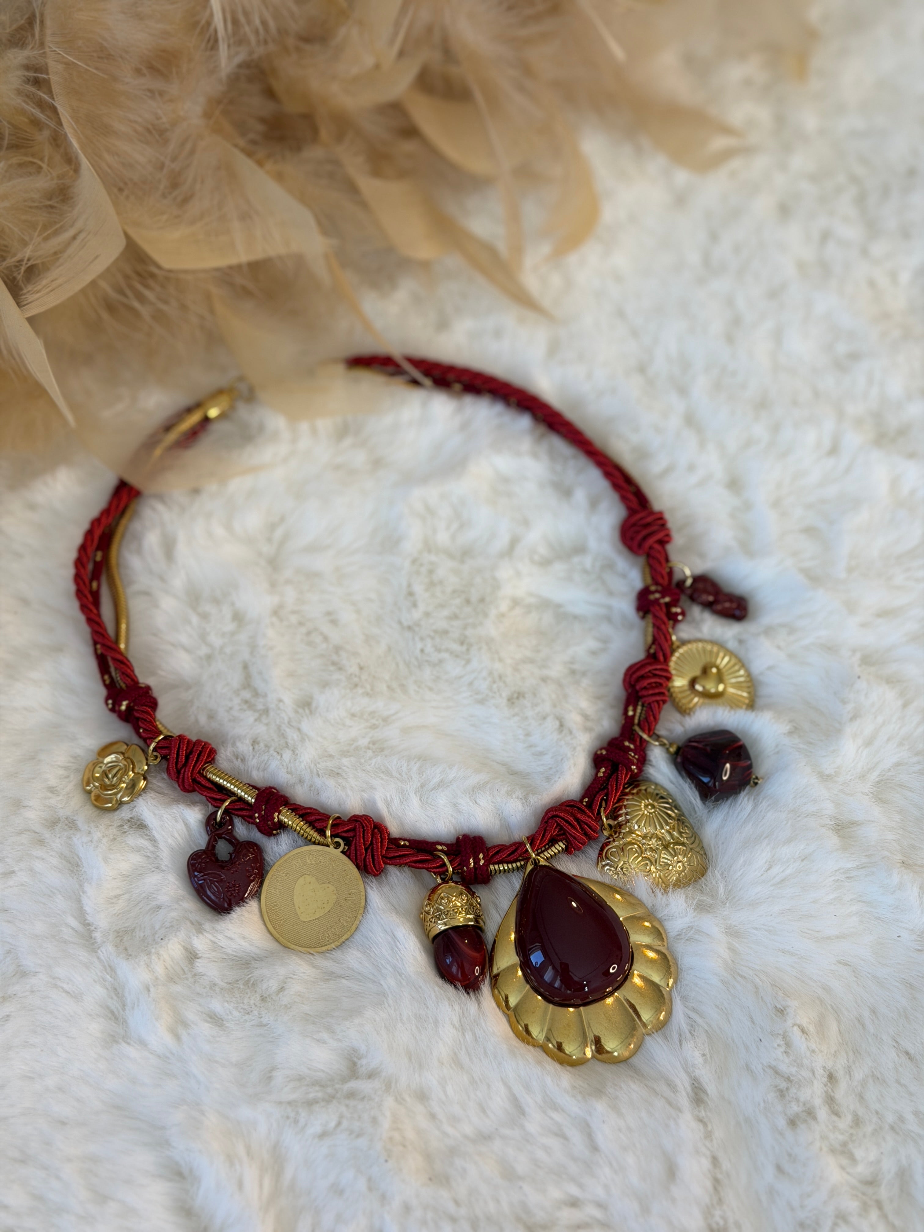 Collier charms acier inoxydable