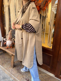 Trench-coat long coupe cape
