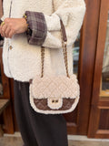 Sac à bandoulière bi matières