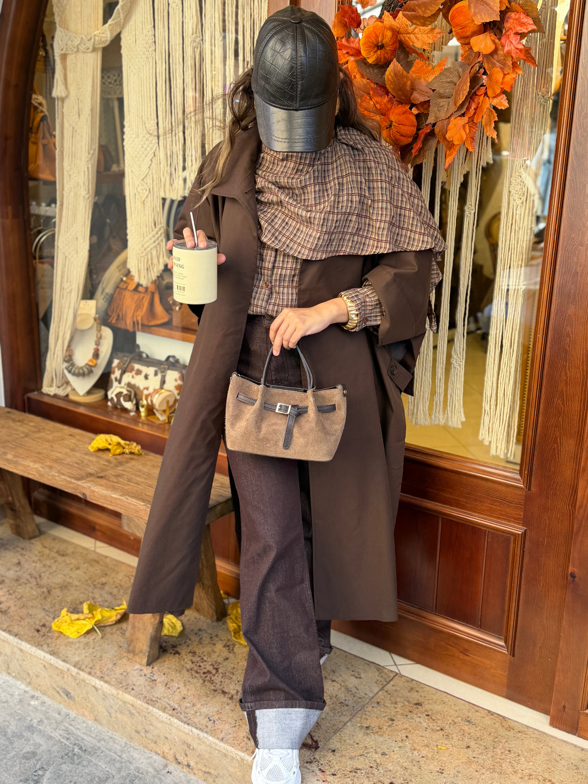 Trench-coat coupe cape long