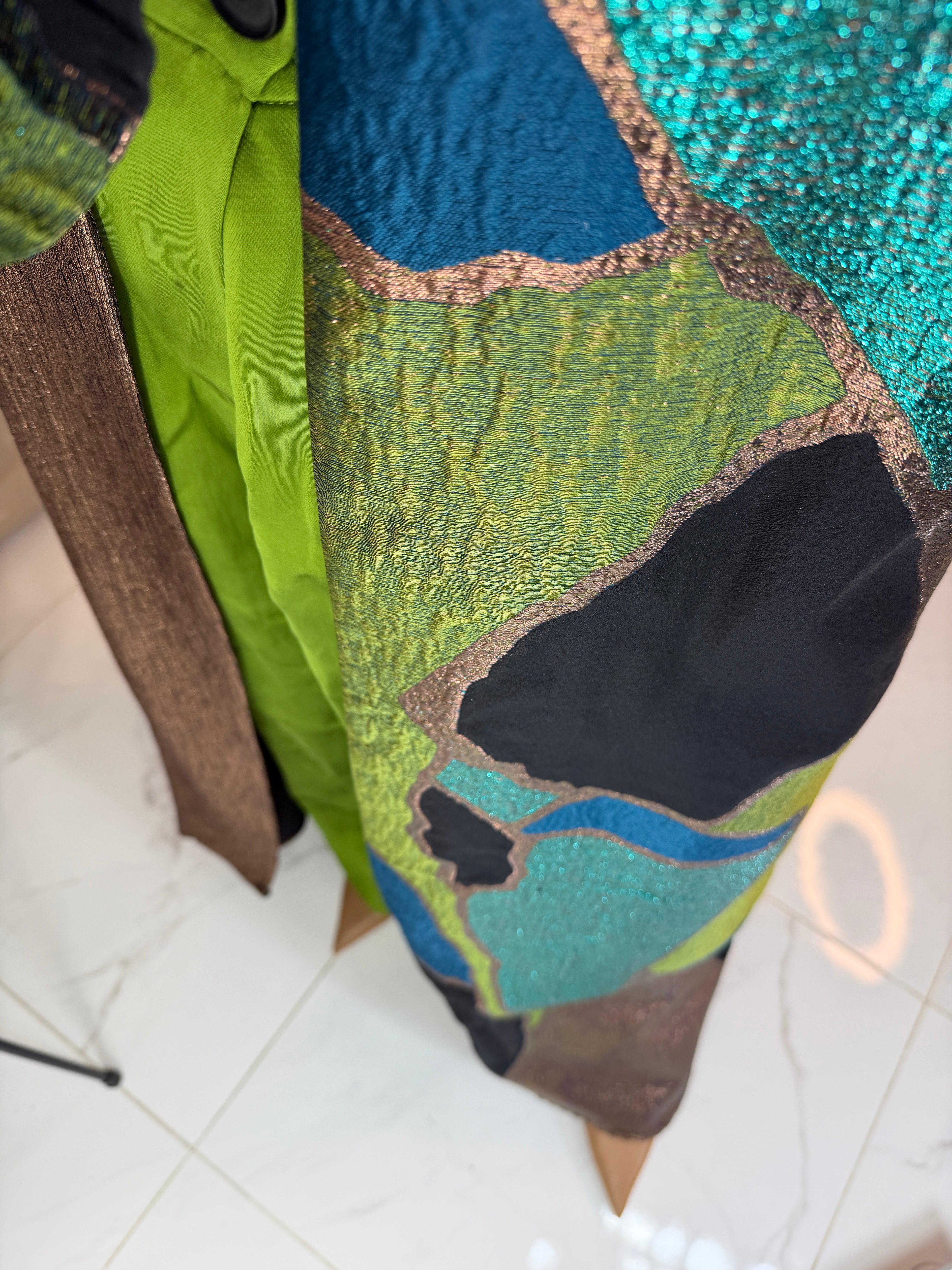 Abaya galaxy jaquard bronze