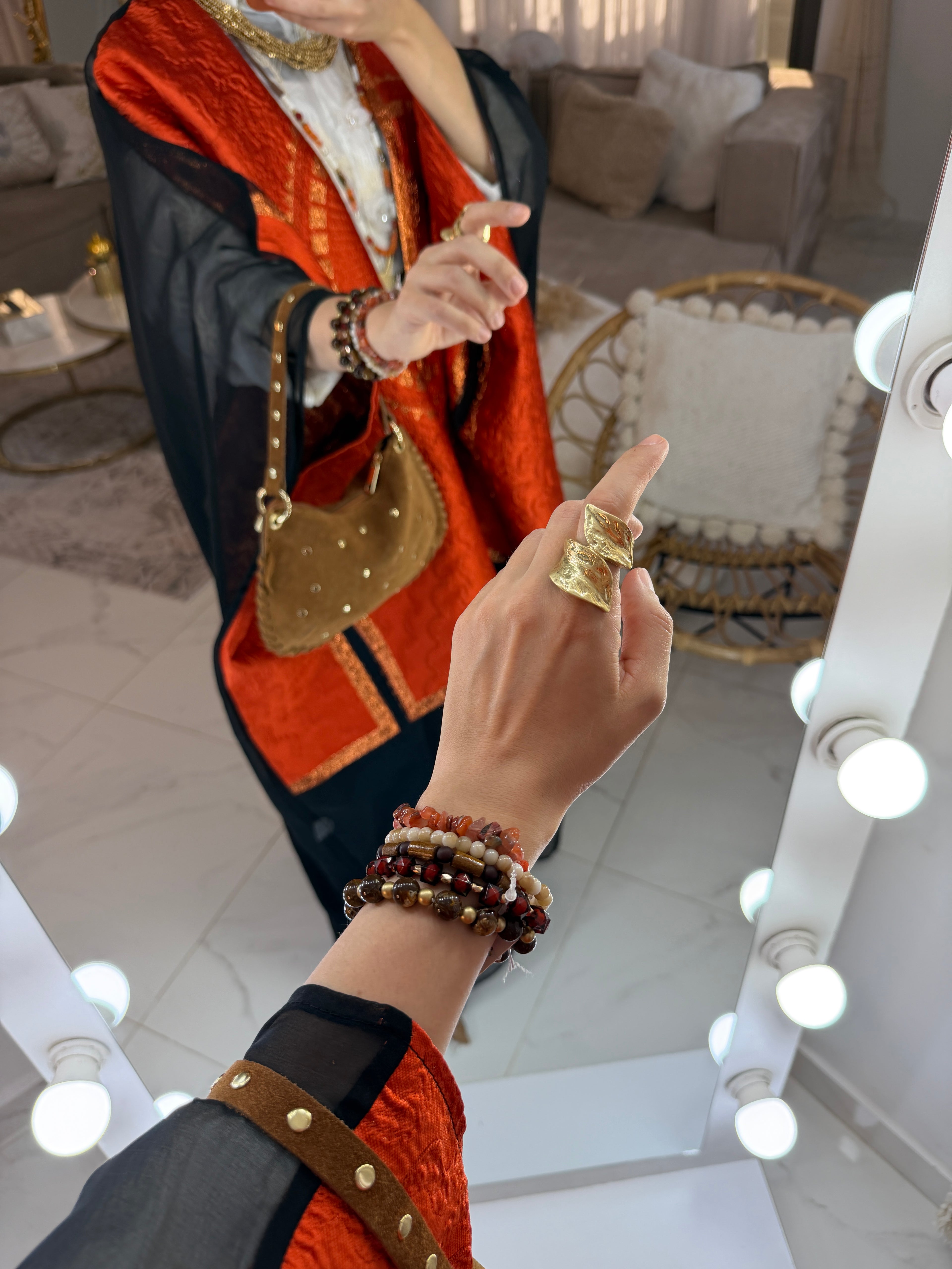 Abaya broderie jacquard