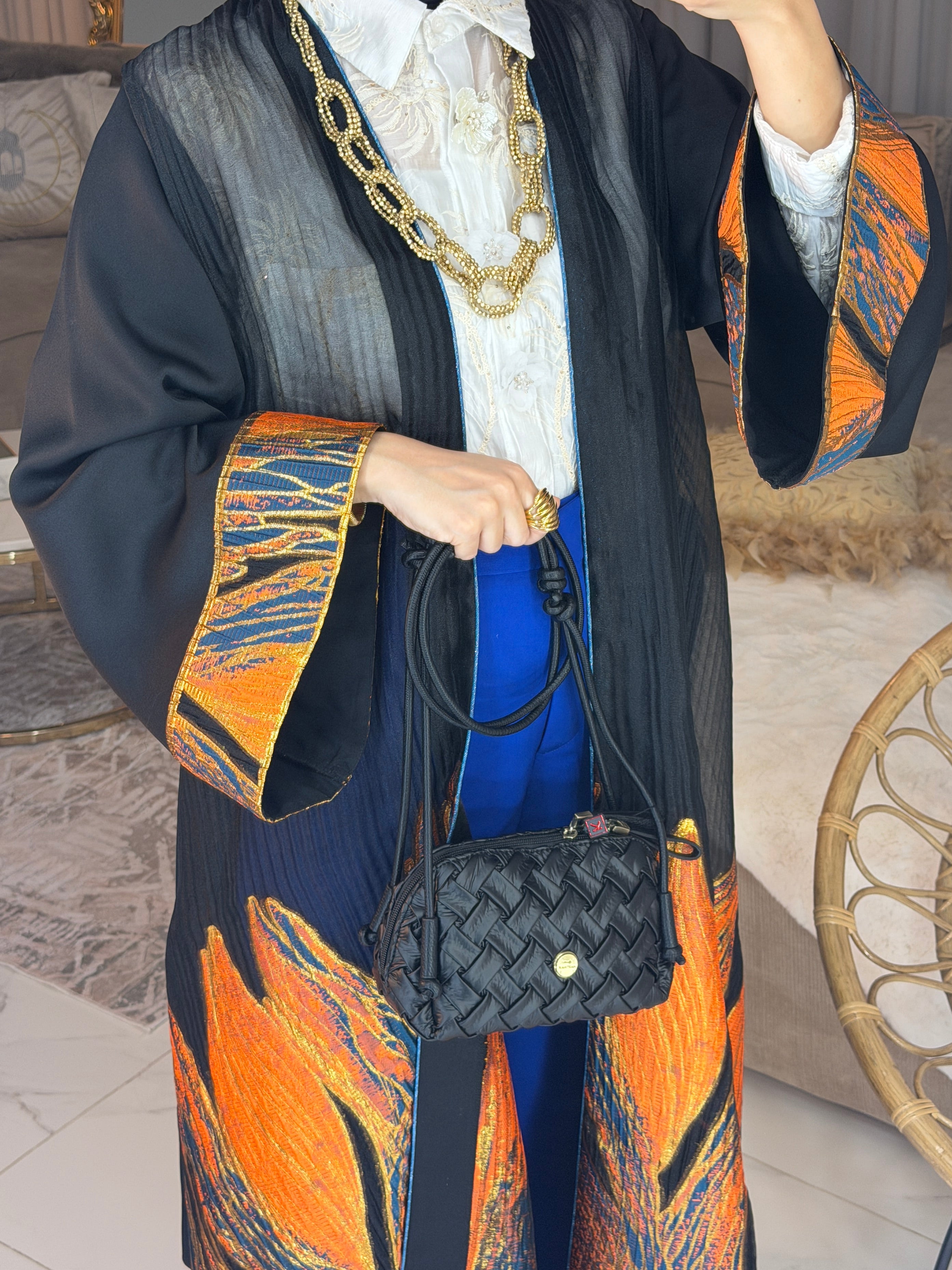 Abaya satin jacquard