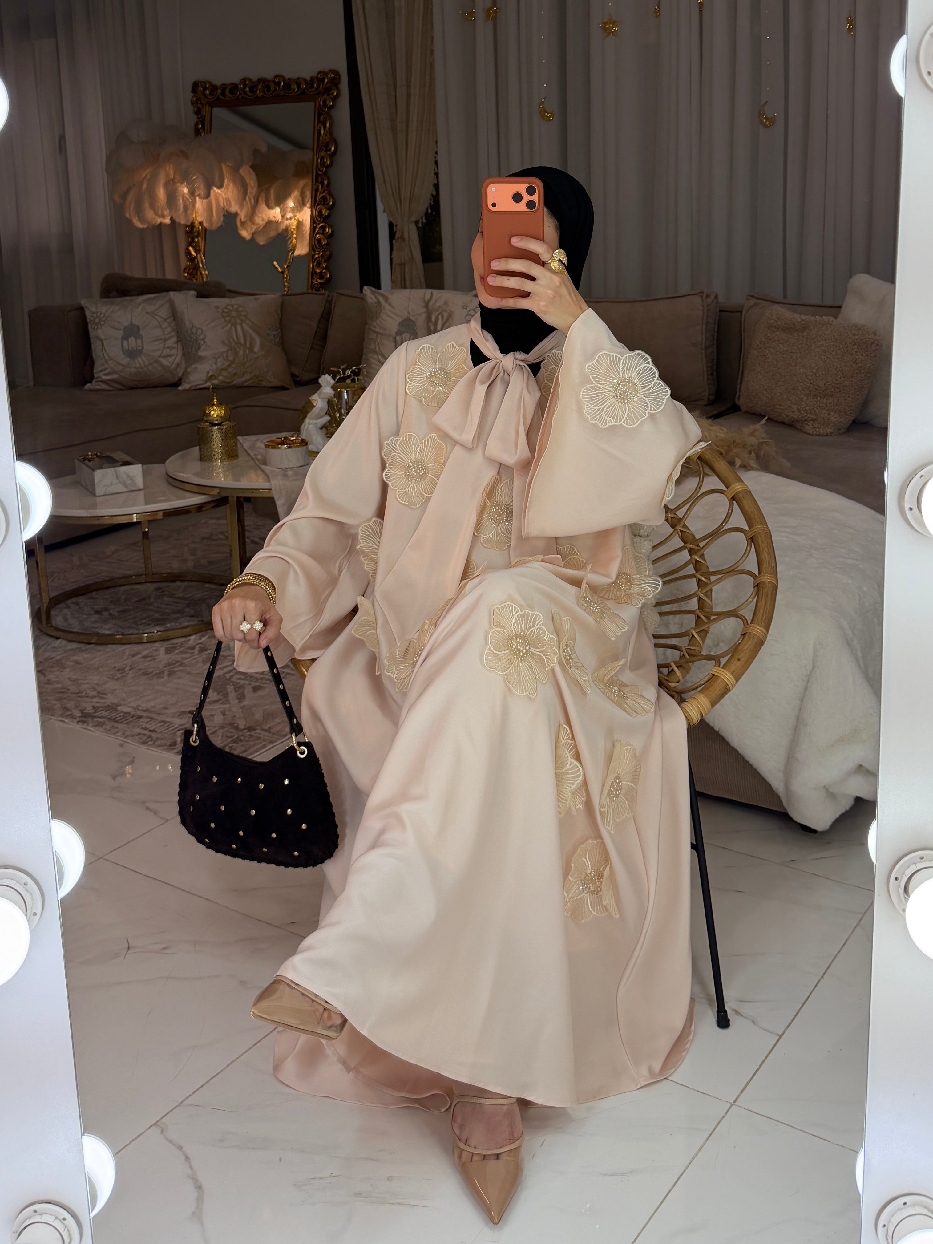 Robe en soie florale