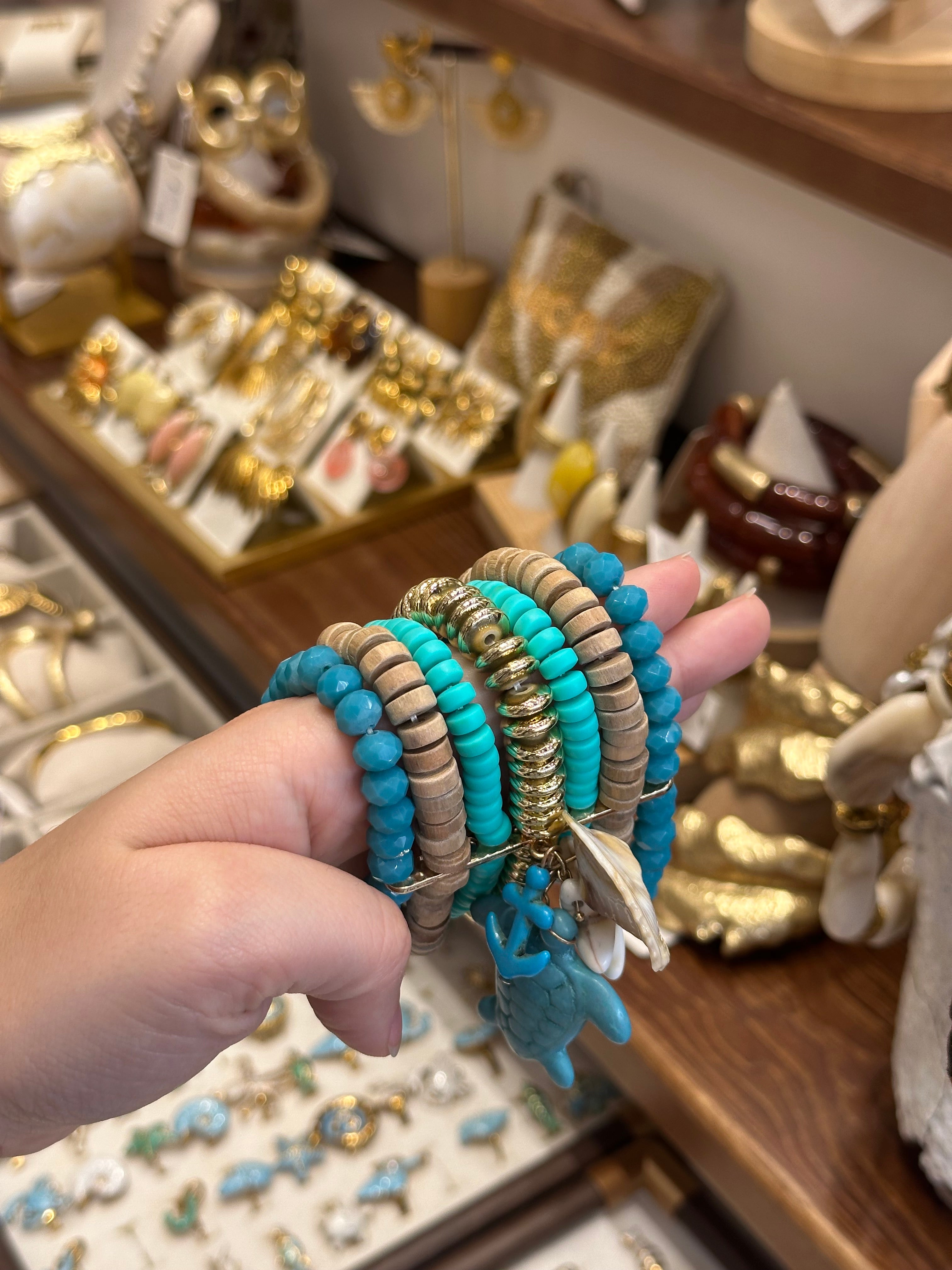 Set de Bracelets Riviera Corail & Coquillage