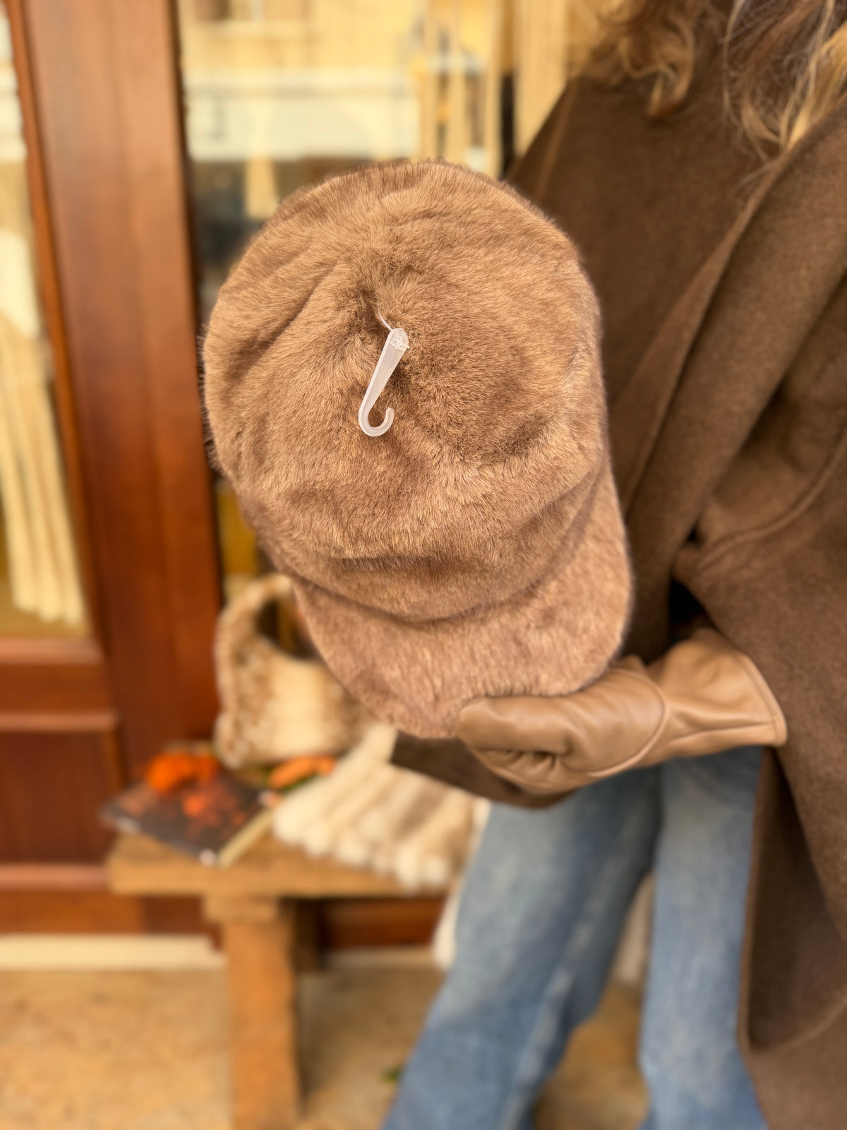Béret entièrement fourrure ajustable