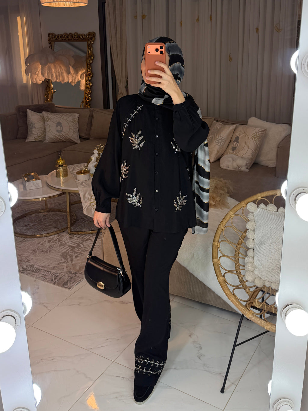 Ensemble perlé premium 90% rayonne